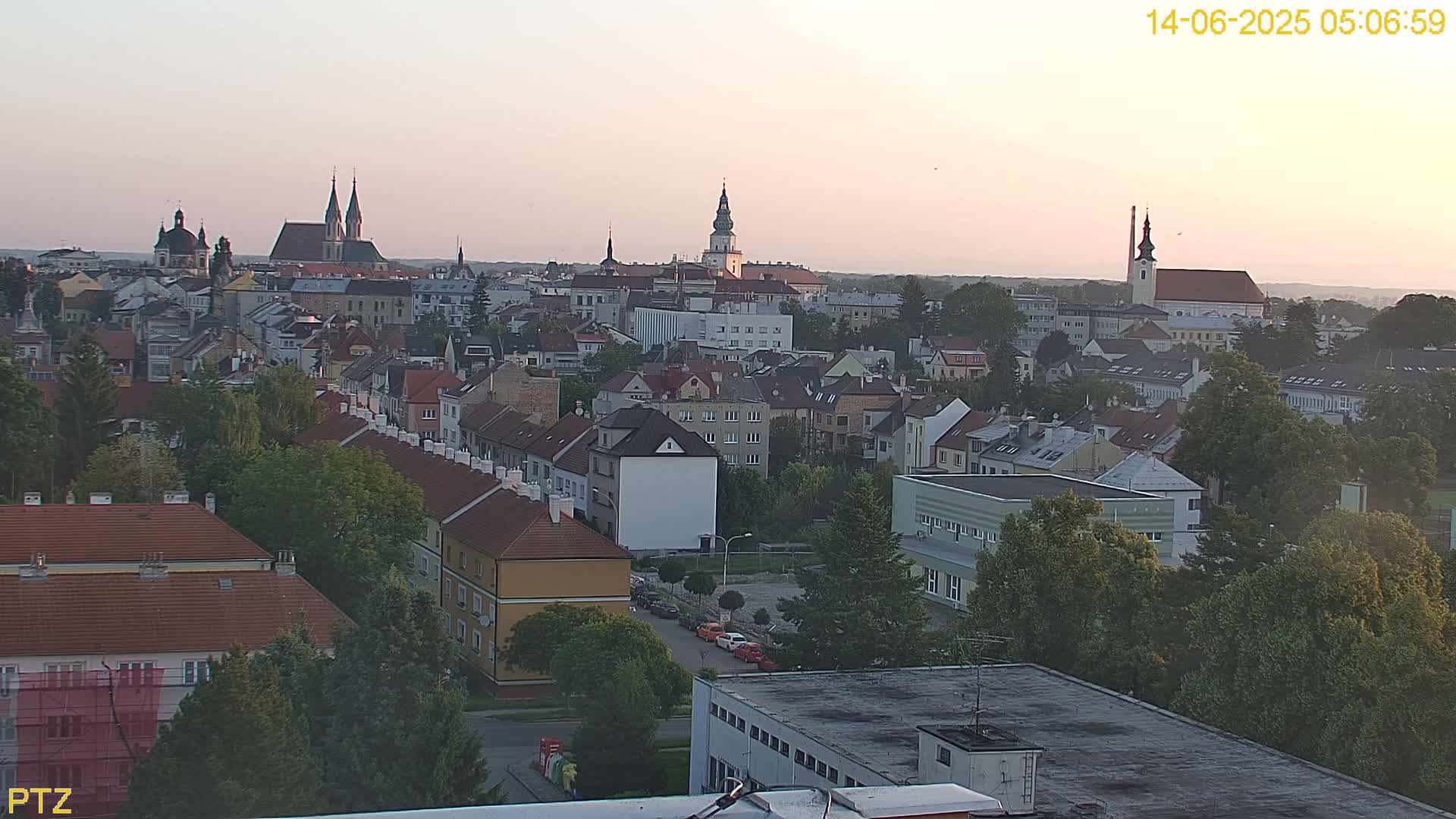 Kroměříž  PTZ Rotary Panaromic Skyline Live Cam - Kromeriz, Zlin, Czechia