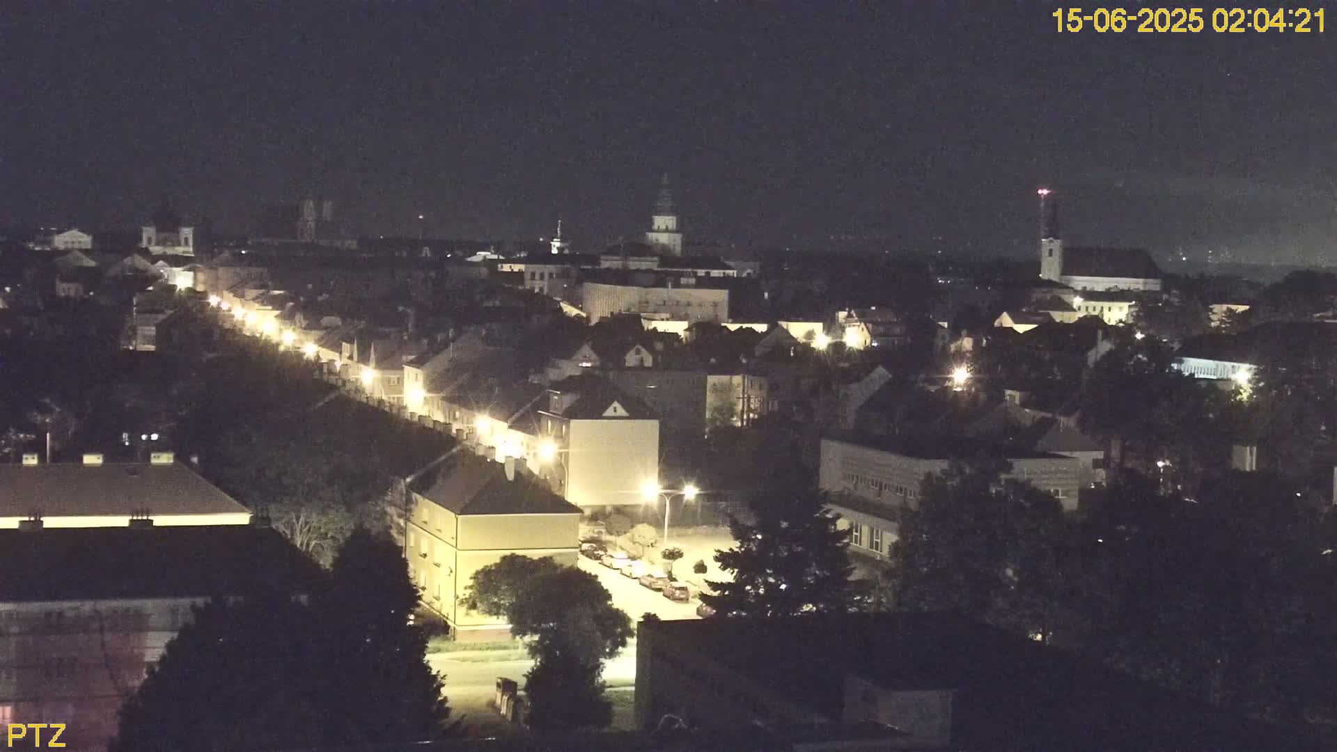 Kroměříž  PTZ Rotary Panaromic Skyline Live Cam - Kromeriz, Zlin, Czechia