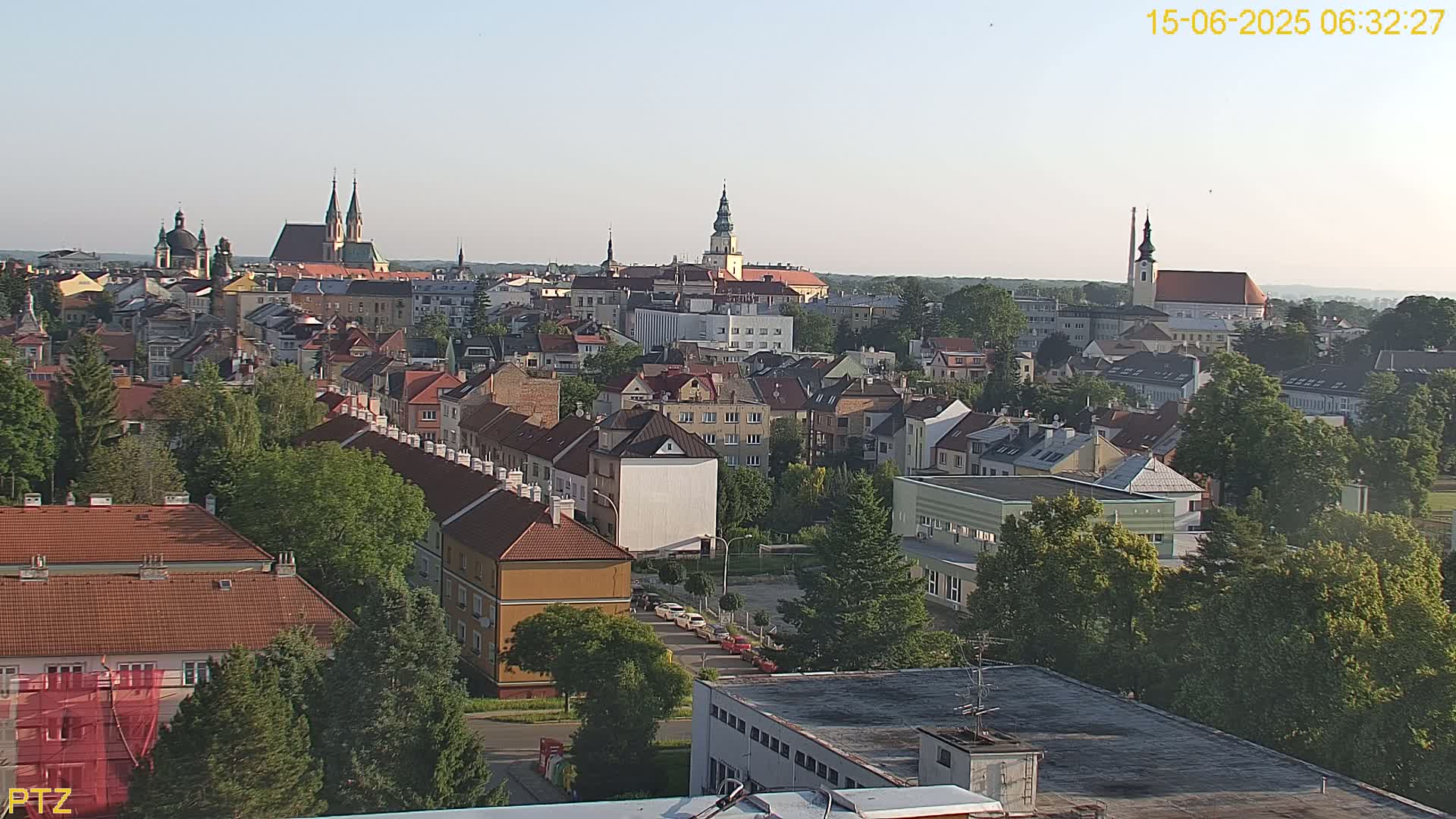 Kroměříž  PTZ Rotary Panaromic Skyline Live Cam - Kromeriz, Zlin, Czechia