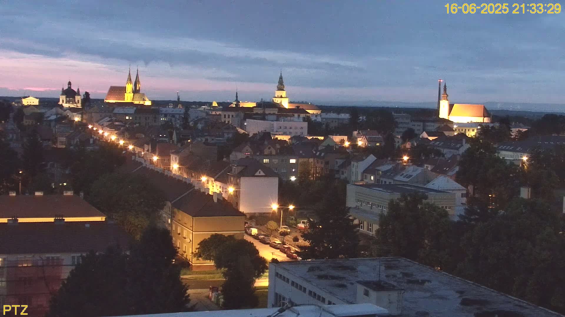 Kroměříž  PTZ Rotary Panaromic Skyline Live Cam - Kromeriz, Zlin, Czechia