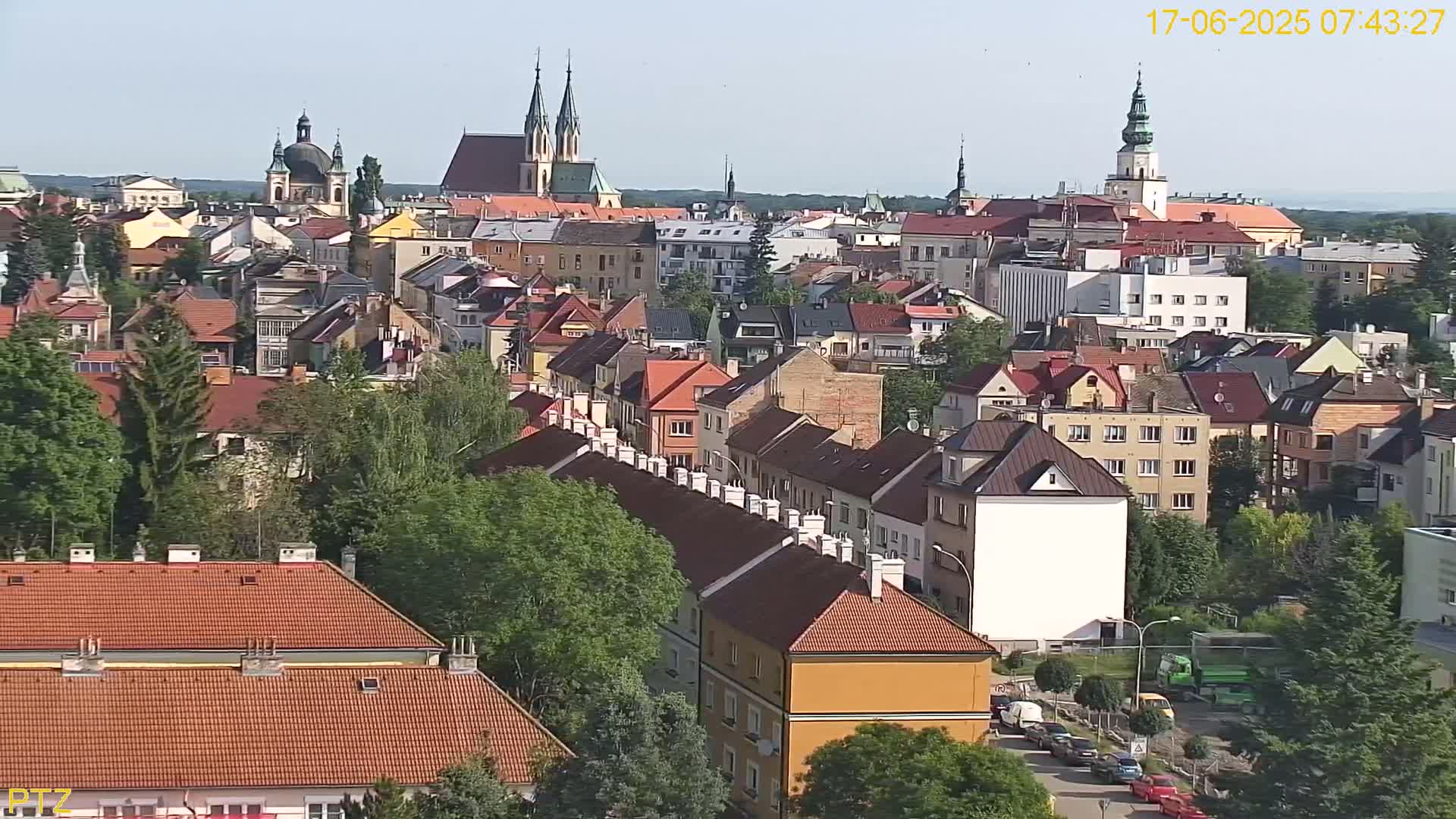Kroměříž  PTZ Rotary Panaromic Skyline Live Cam - Kromeriz, Zlin, Czechia