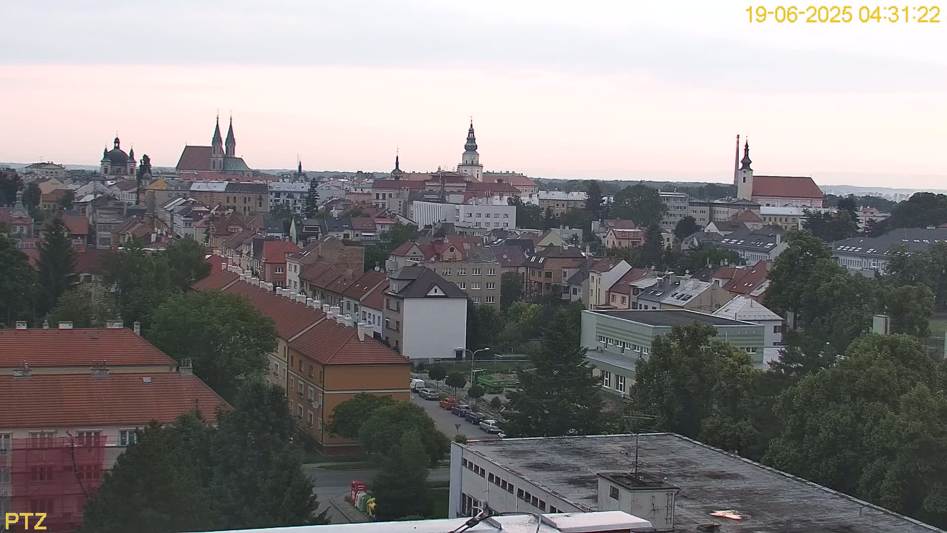 Kroměříž  PTZ Rotary Panaromic Skyline Live Cam - Kromeriz, Zlin, Czechia