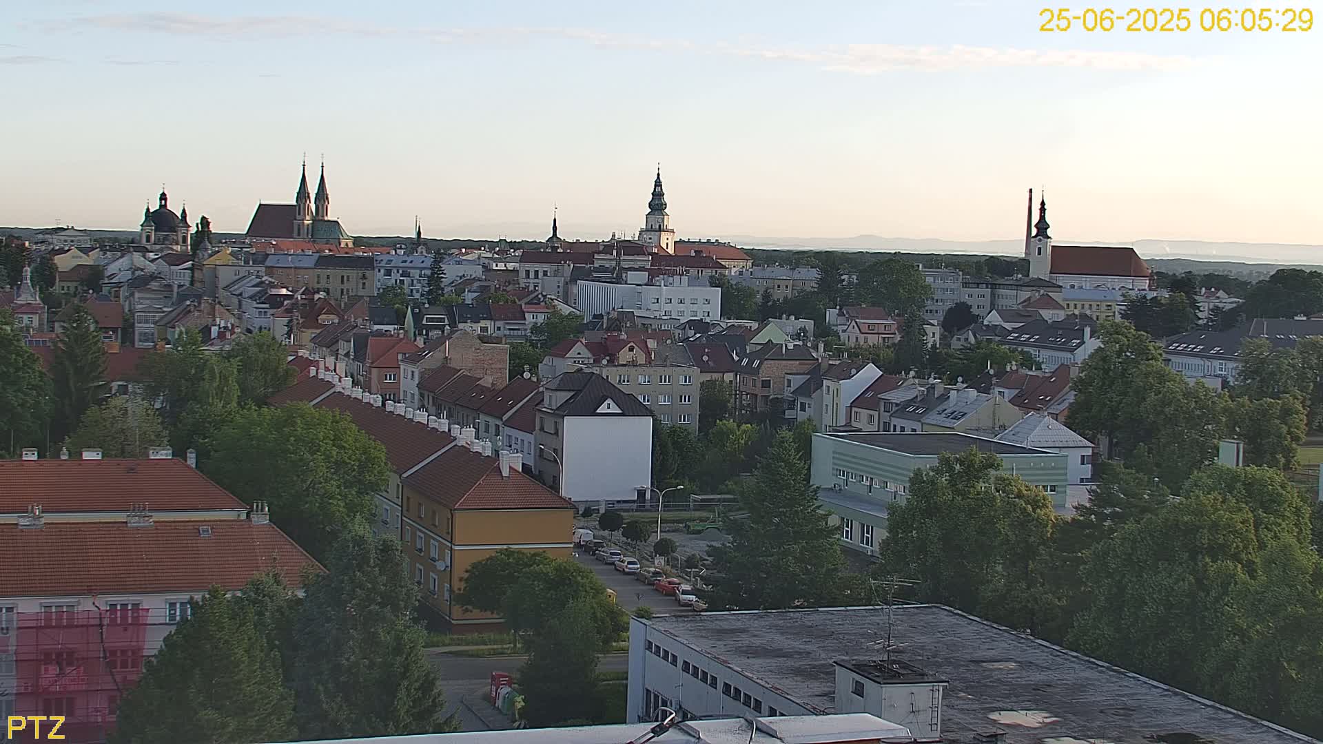 Kroměříž  PTZ Rotary Panaromic Skyline Live Cam - Kromeriz, Zlin, Czechia