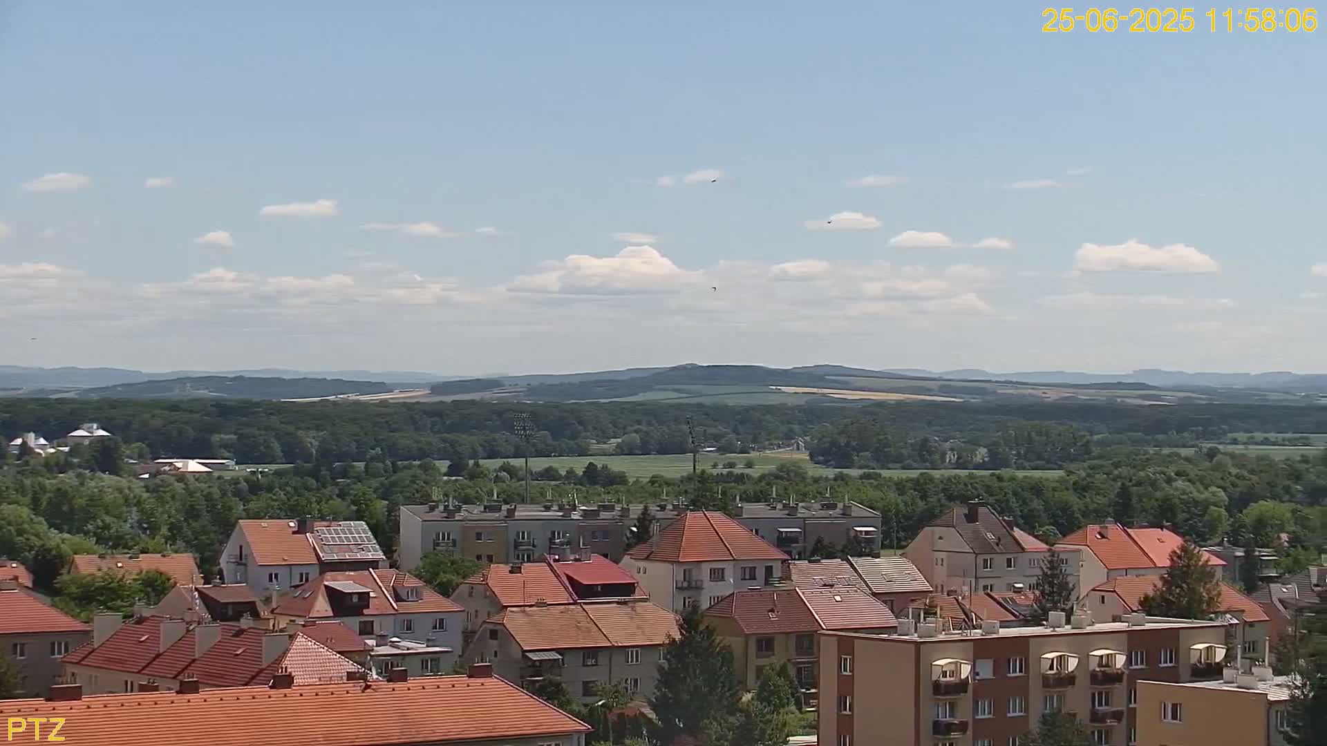 Kroměříž  PTZ Rotary Panaromic Skyline Live Cam - Kromeriz, Zlin, Czechia