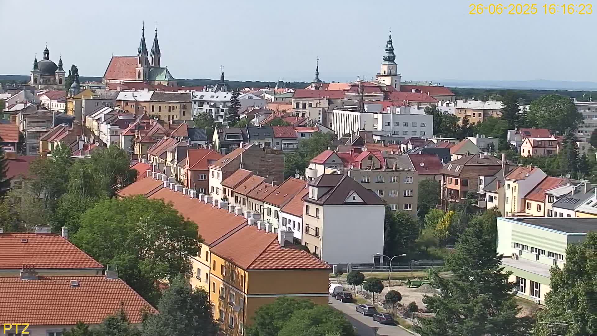 Kroměříž  PTZ Rotary Panaromic Skyline Live Cam - Kromeriz, Zlin, Czechia