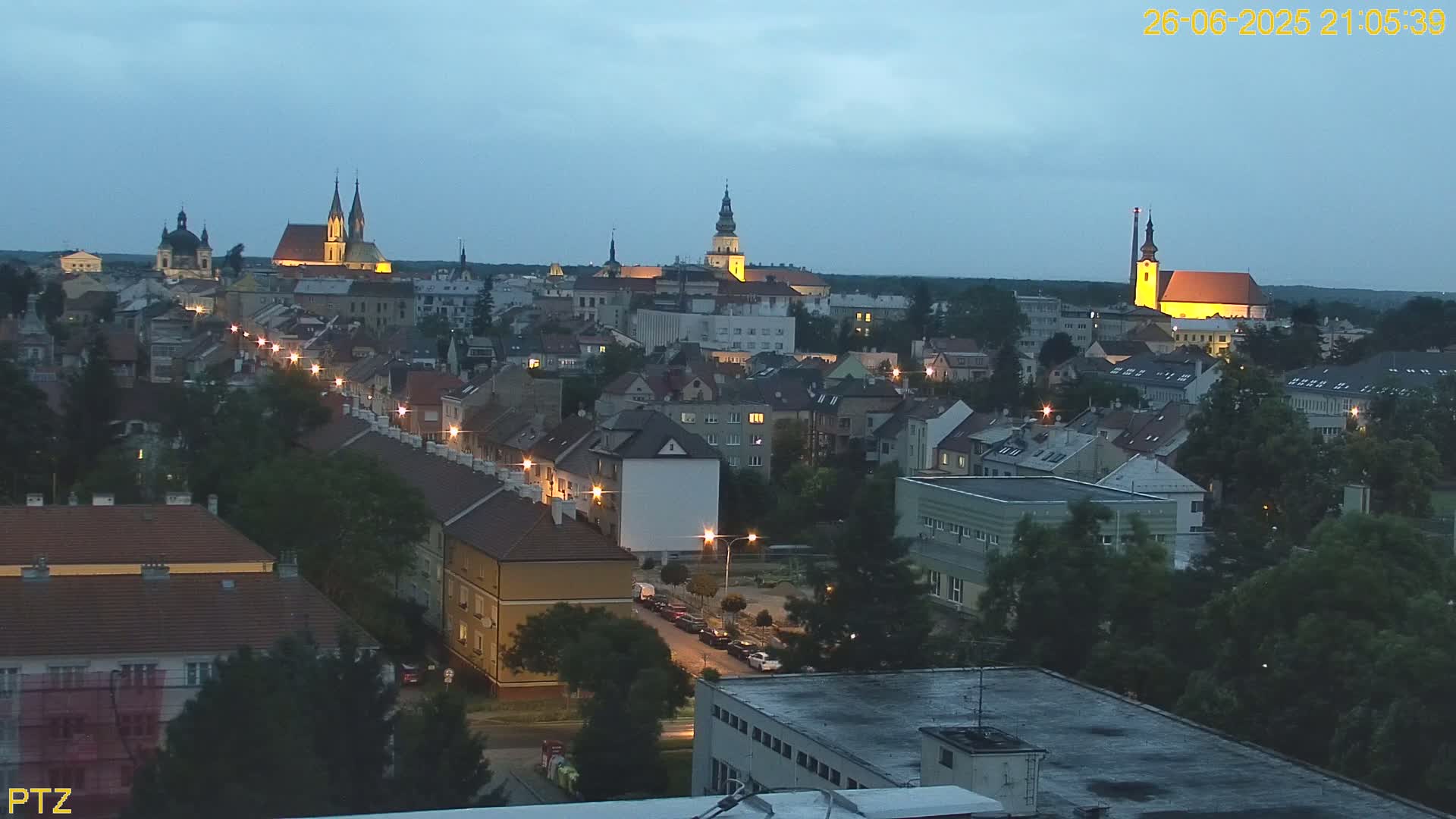 Kroměříž  PTZ Rotary Panaromic Skyline Live Cam - Kromeriz, Zlin, Czechia