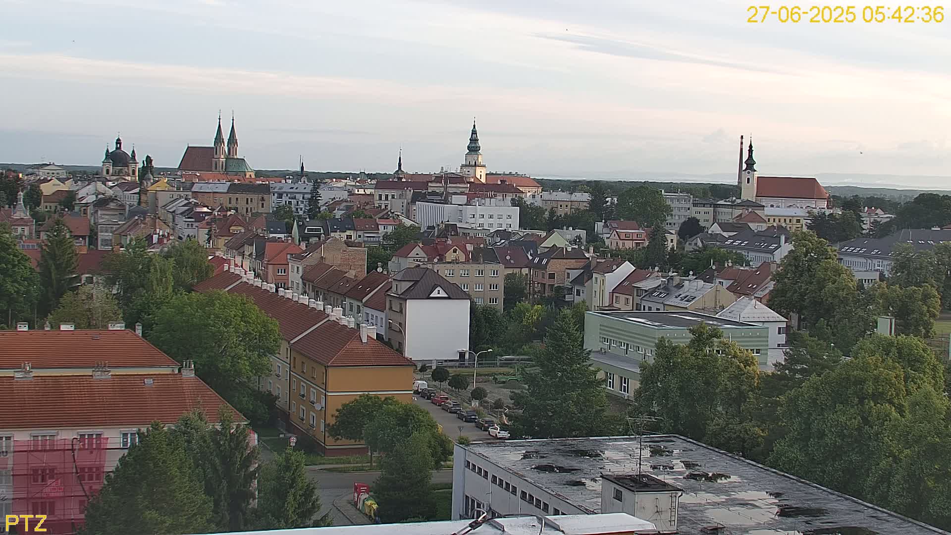Kroměříž  PTZ Rotary Panaromic Skyline Live Cam - Kromeriz, Zlin, Czechia