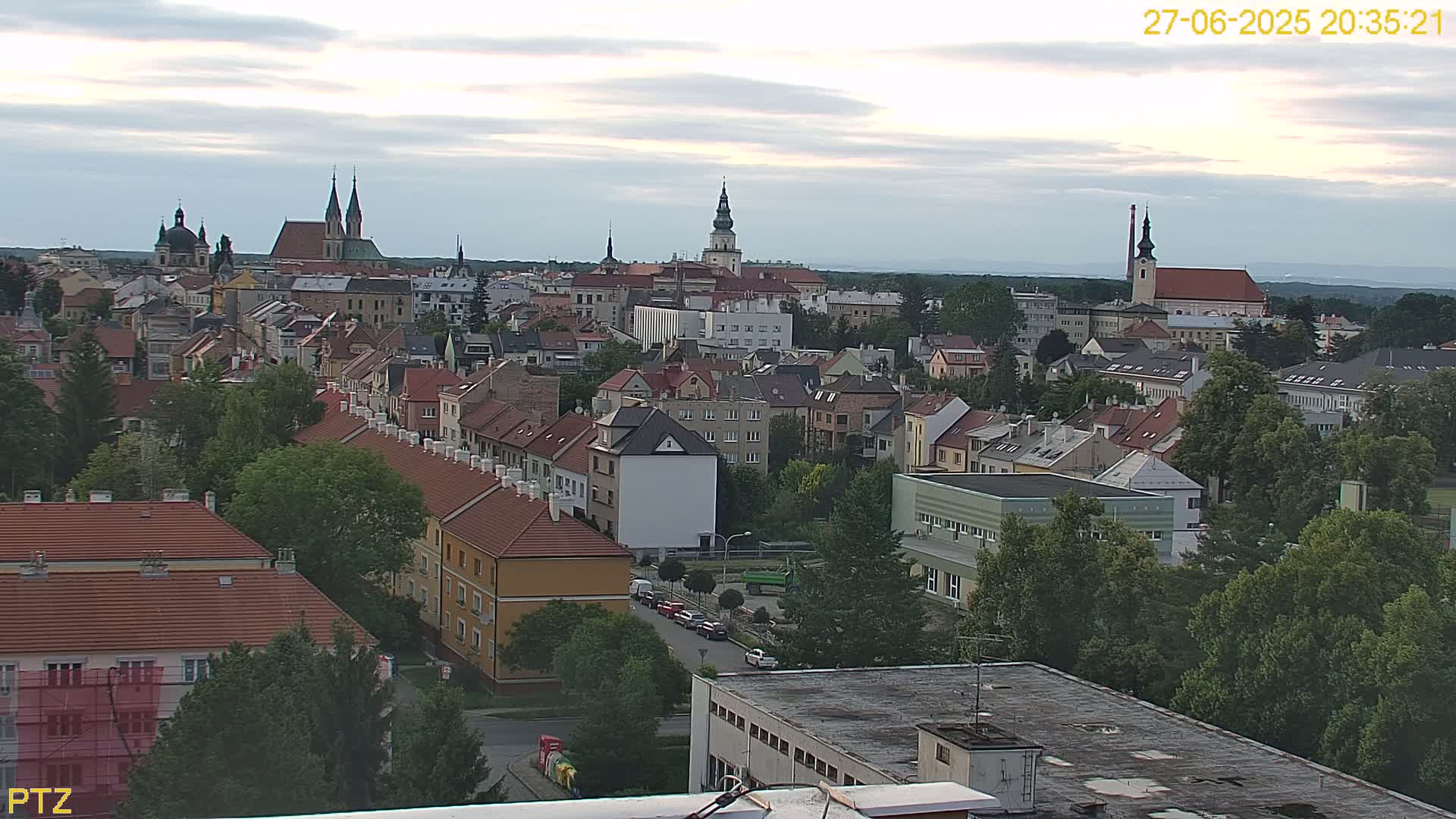Kroměříž  PTZ Rotary Panaromic Skyline Live Cam - Kromeriz, Zlin, Czechia
