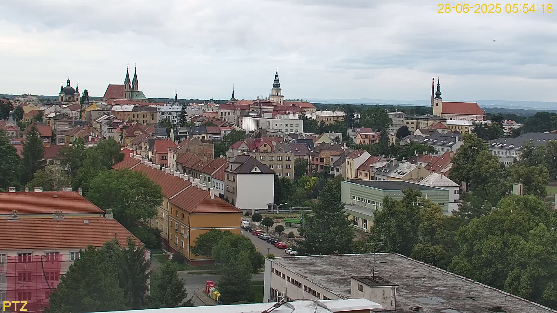 Kroměříž  PTZ Rotary Panaromic Skyline Live Cam - Kromeriz, Zlin, Czechia