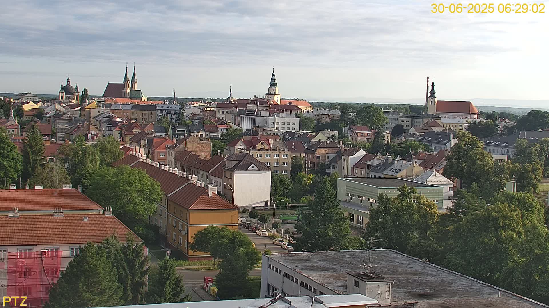 Kroměříž  PTZ Rotary Panaromic Skyline Live Cam - Kromeriz, Zlin, Czechia