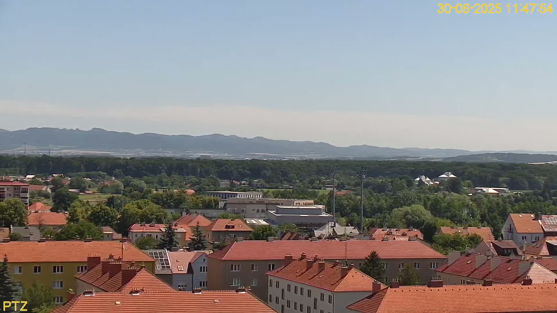 Kroměříž  PTZ Rotary Panaromic Skyline Live Cam - Kromeriz, Zlin, Czechia