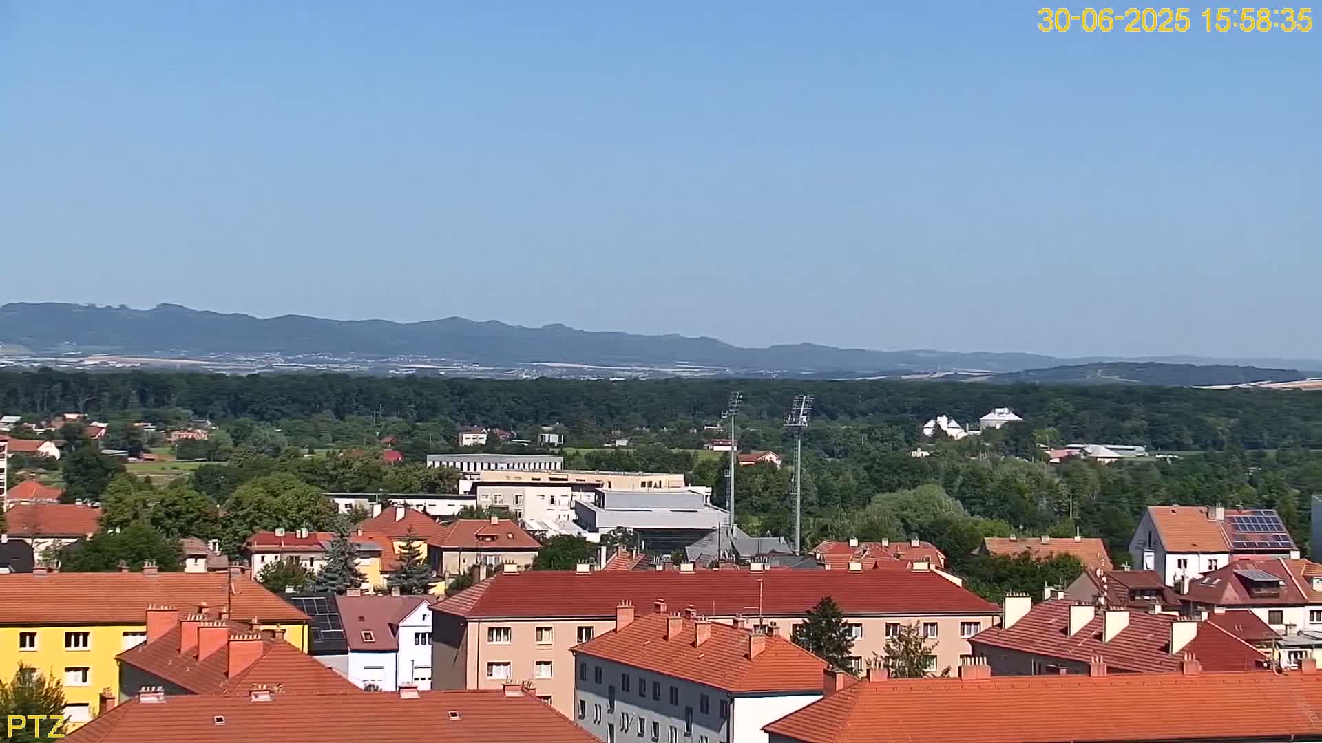 Kroměříž  PTZ Rotary Panaromic Skyline Live Cam - Kromeriz, Zlin, Czechia