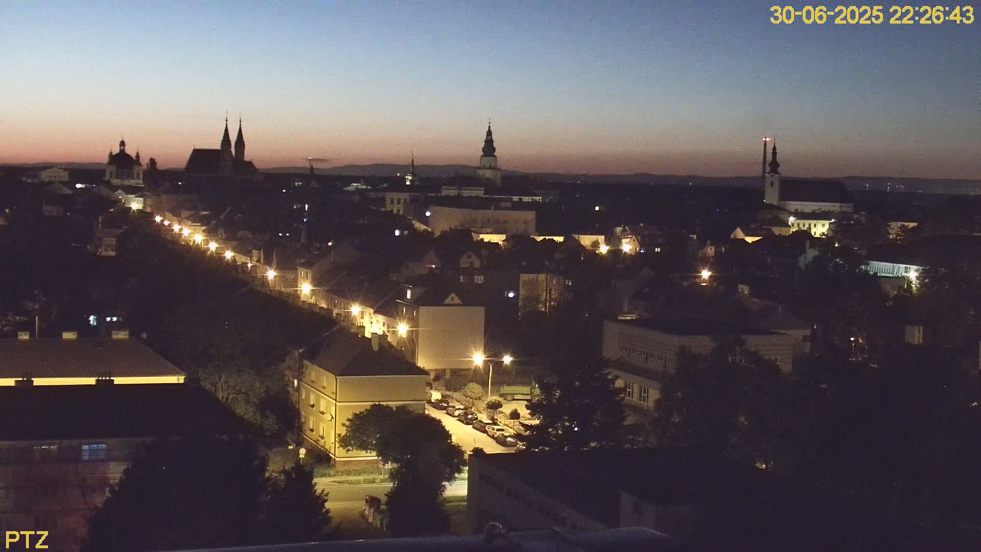 Kroměříž  PTZ Rotary Panaromic Skyline Live Cam - Kromeriz, Zlin, Czechia