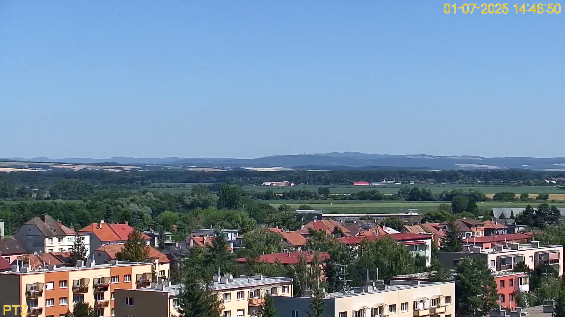 Kroměříž  PTZ Rotary Panaromic Skyline Live Cam - Kromeriz, Zlin, Czechia