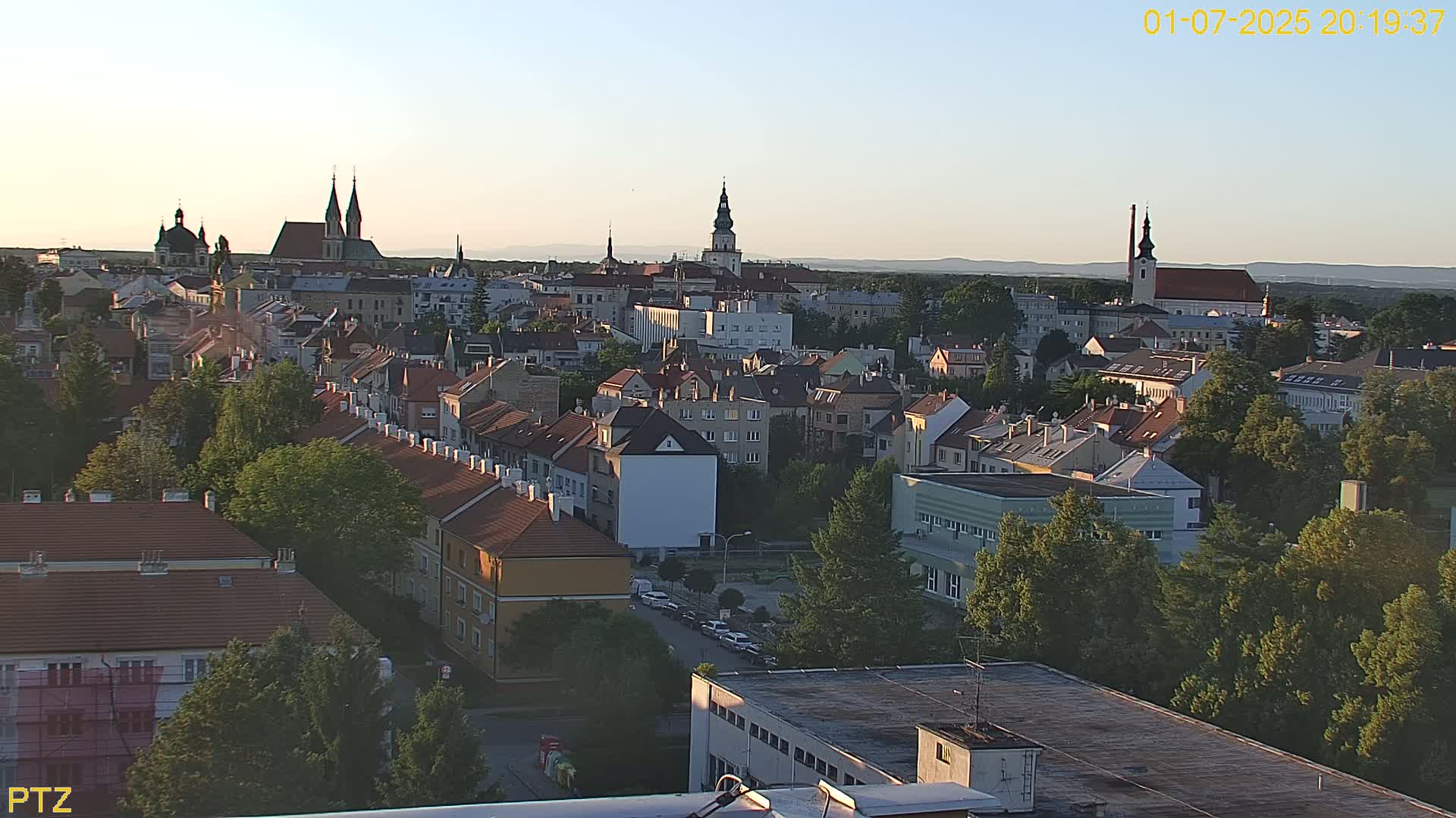 Kroměříž  PTZ Rotary Panaromic Skyline Live Cam - Kromeriz, Zlin, Czechia