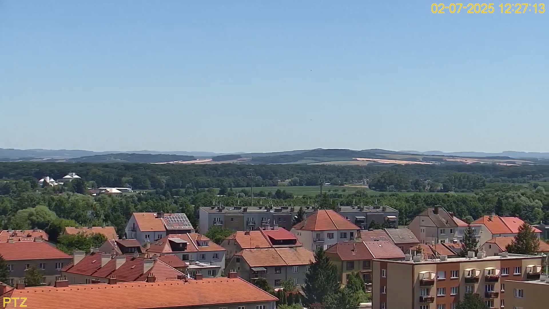 Kroměříž  PTZ Rotary Panaromic Skyline Live Cam - Kromeriz, Zlin, Czechia