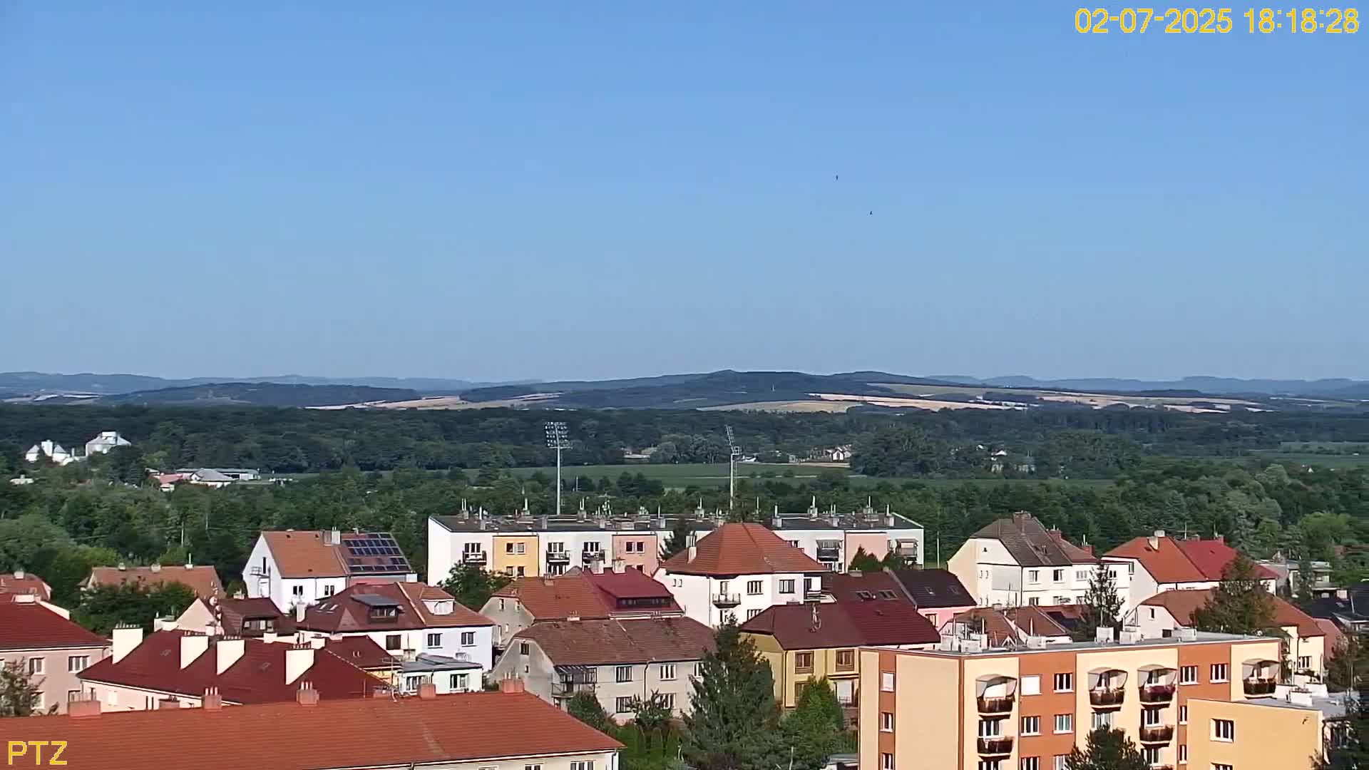 Kroměříž  PTZ Rotary Panaromic Skyline Live Cam - Kromeriz, Zlin, Czechia
