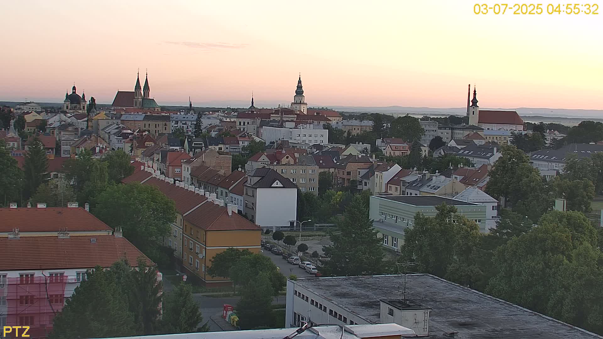 Kroměříž  PTZ Rotary Panaromic Skyline Live Cam - Kromeriz, Zlin, Czechia