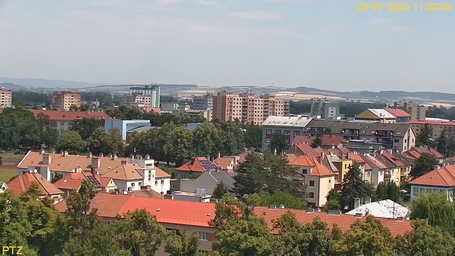 Kroměříž  PTZ Rotary Panaromic Skyline Live Cam - Kromeriz, Zlin, Czechia