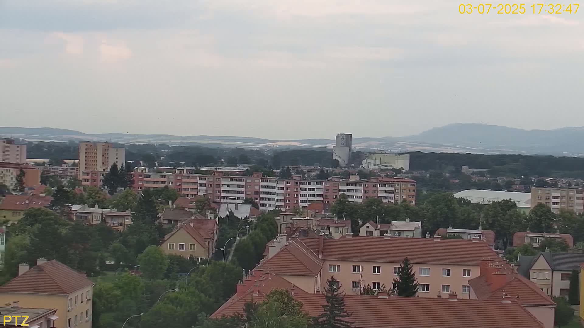 Kroměříž  PTZ Rotary Panaromic Skyline Live Cam - Kromeriz, Zlin, Czechia