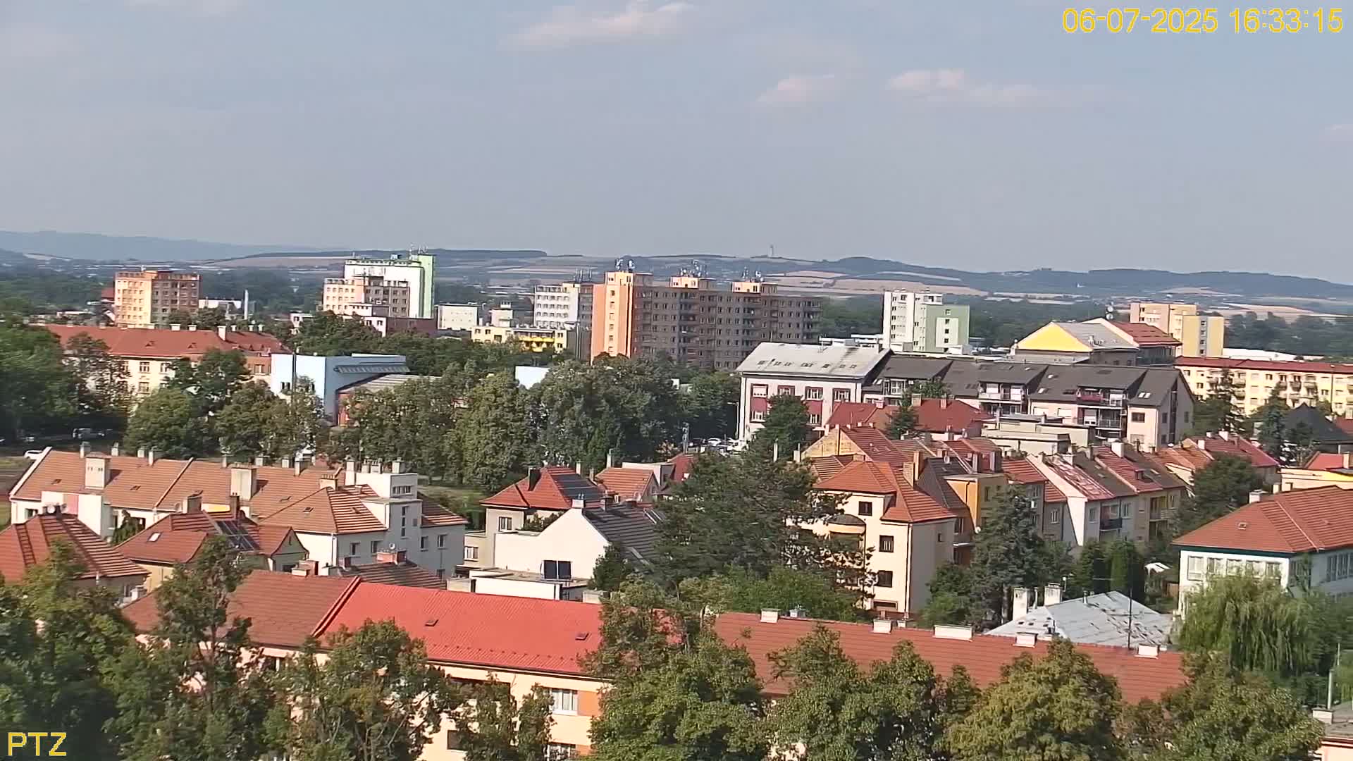 Kroměříž  PTZ Rotary Panaromic Skyline Live Cam - Kromeriz, Zlin, Czechia