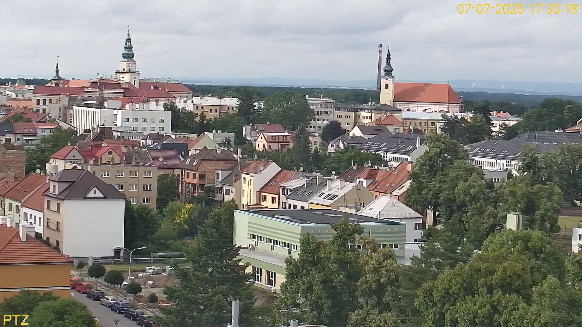 Kroměříž  PTZ Rotary Panaromic Skyline Live Cam - Kromeriz, Zlin, Czechia