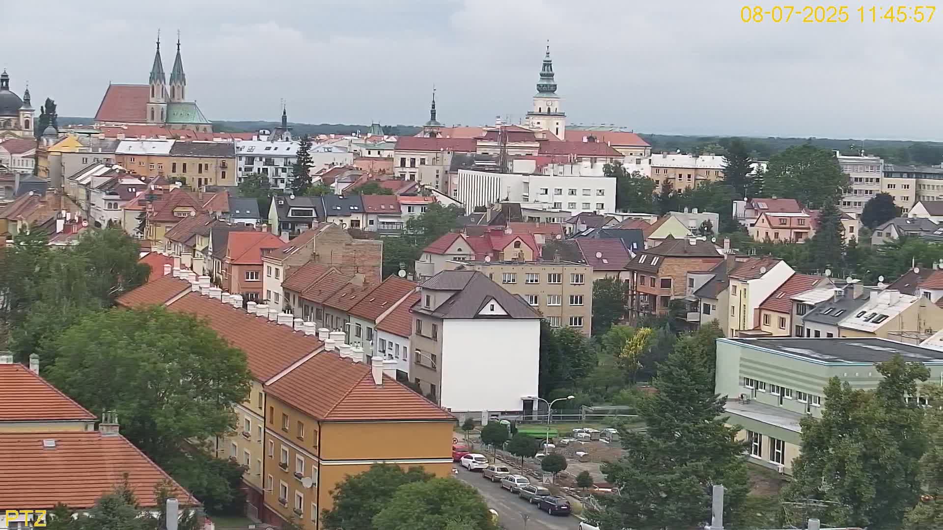 Kroměříž  PTZ Rotary Panaromic Skyline Live Cam - Kromeriz, Zlin, Czechia