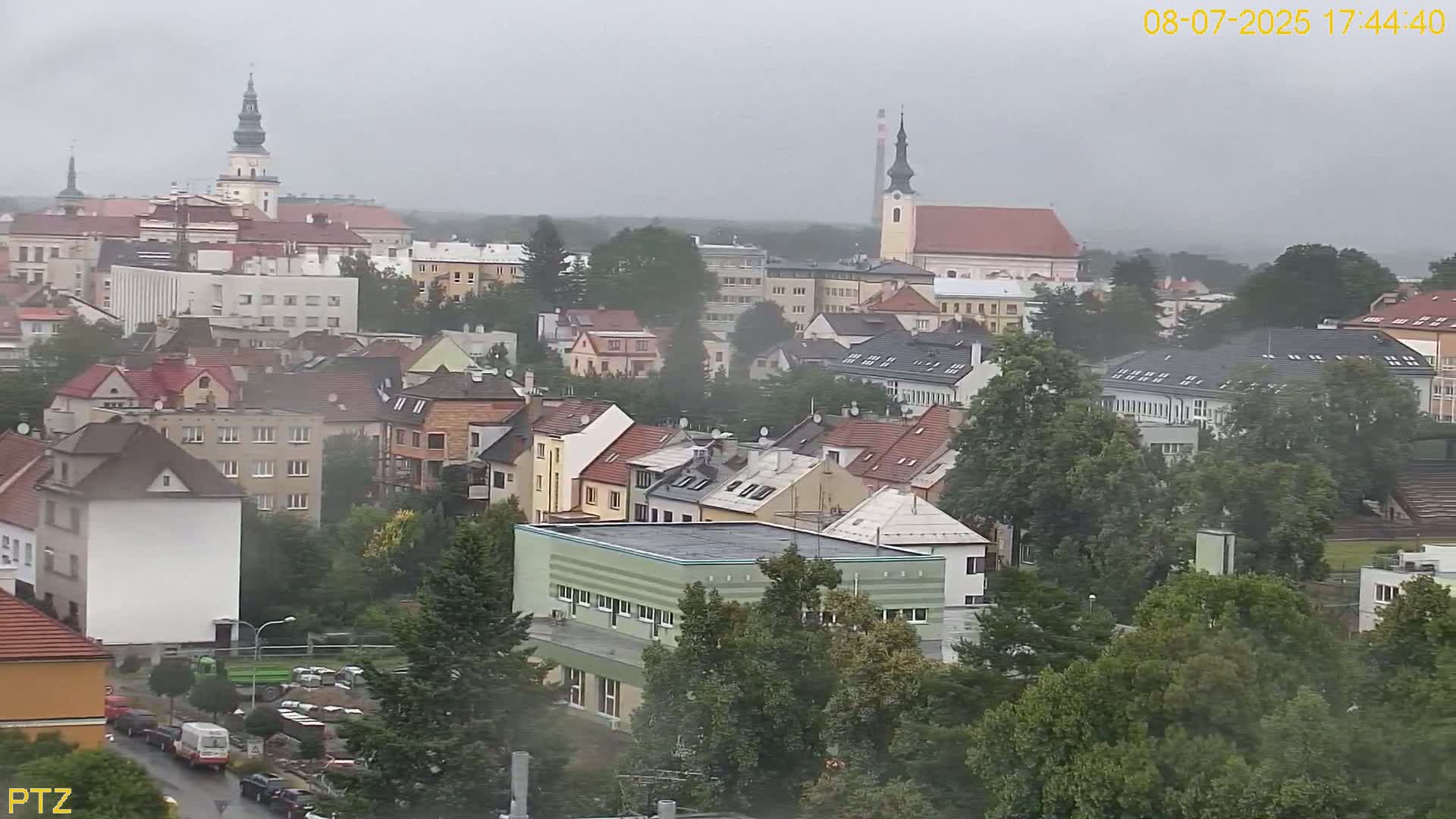 Kroměříž  PTZ Rotary Panaromic Skyline Live Cam - Kromeriz, Zlin, Czechia