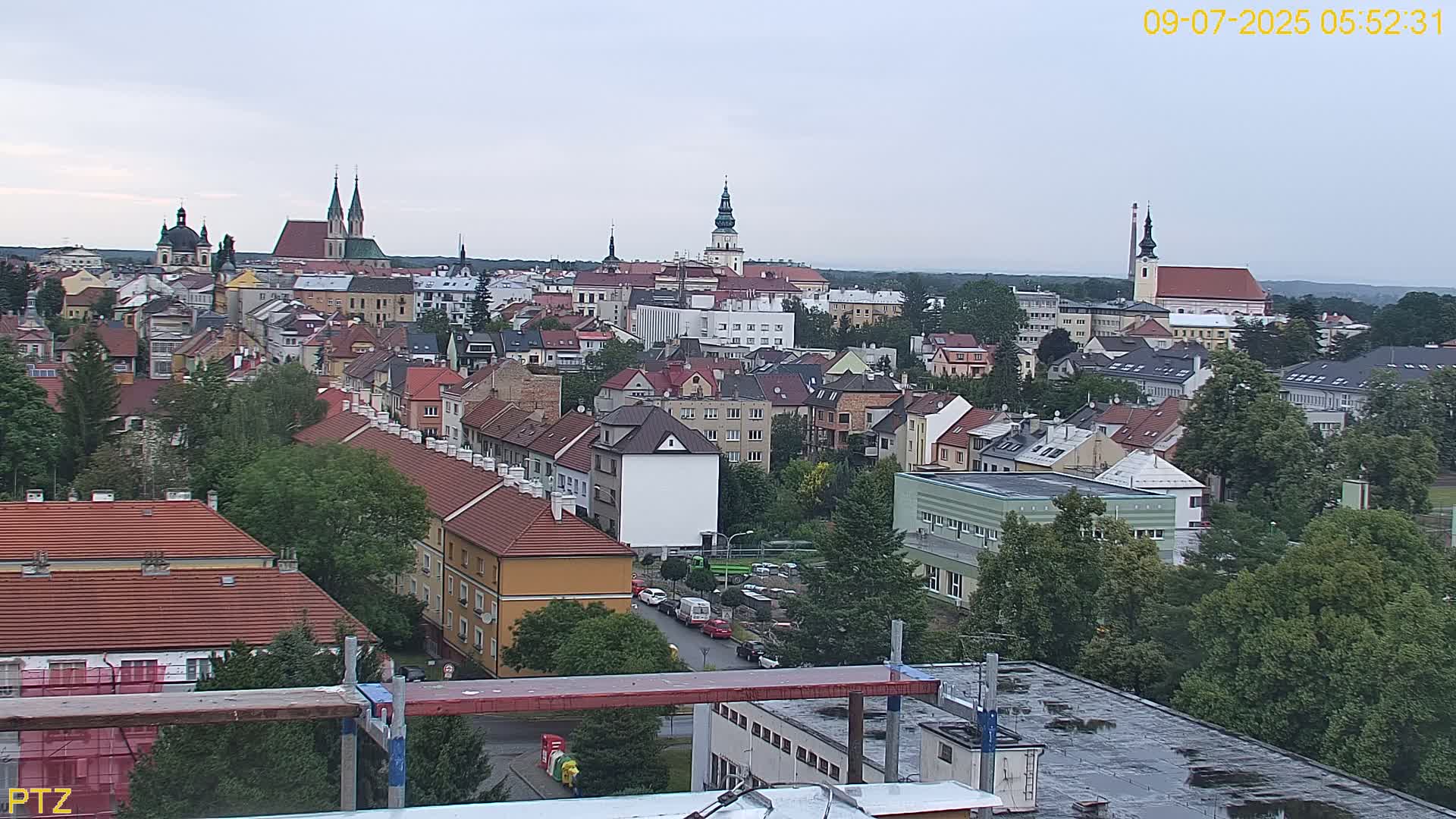 Kroměříž  PTZ Rotary Panaromic Skyline Live Cam - Kromeriz, Zlin, Czechia