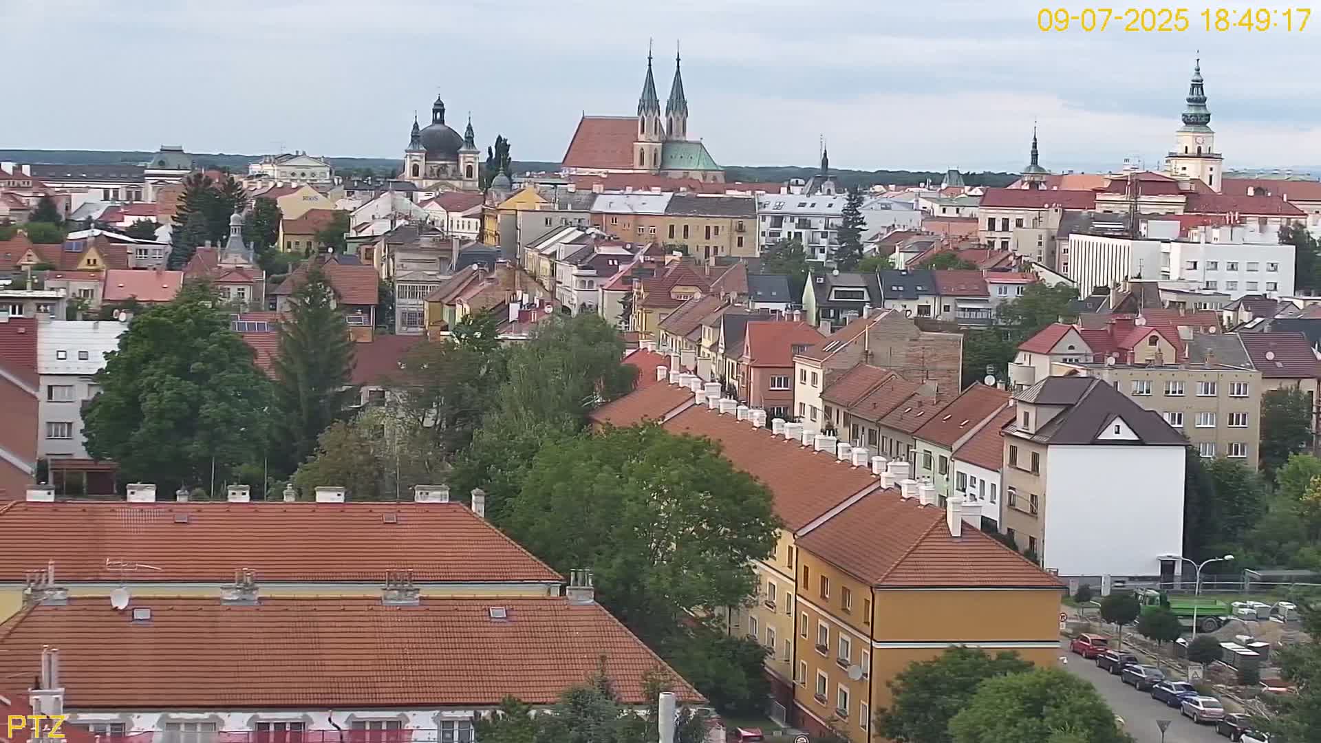 Kroměříž  PTZ Rotary Panaromic Skyline Live Cam - Kromeriz, Zlin, Czechia