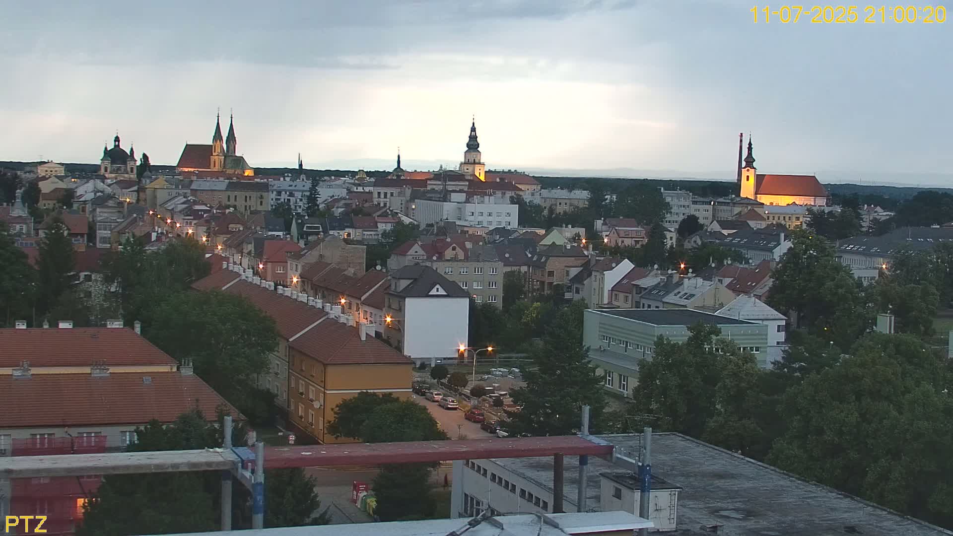 Kroměříž  PTZ Rotary Panaromic Skyline Live Cam - Kromeriz, Zlin, Czechia