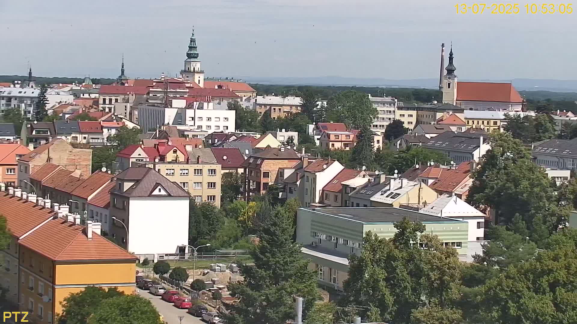 Kroměříž  PTZ Rotary Panaromic Skyline Live Cam - Kromeriz, Zlin, Czechia
