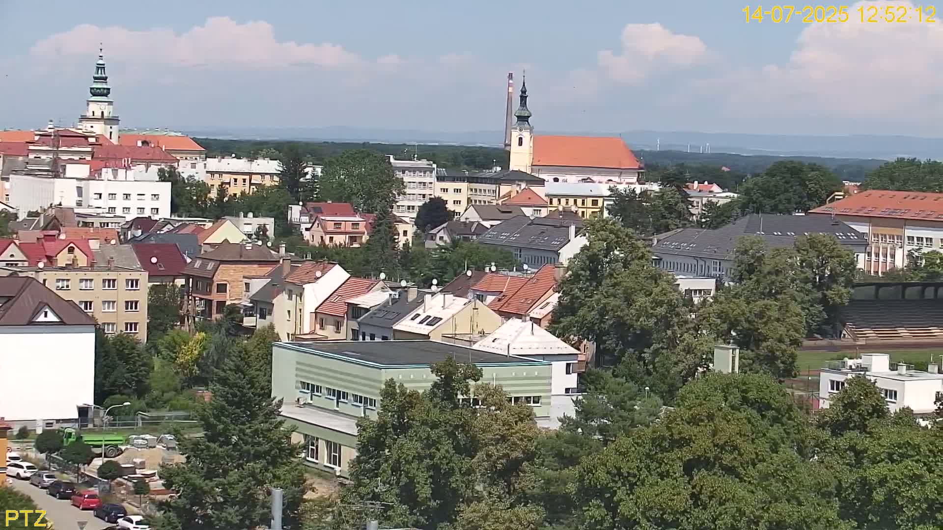 Kroměříž  PTZ Rotary Panaromic Skyline Live Cam - Kromeriz, Zlin, Czechia