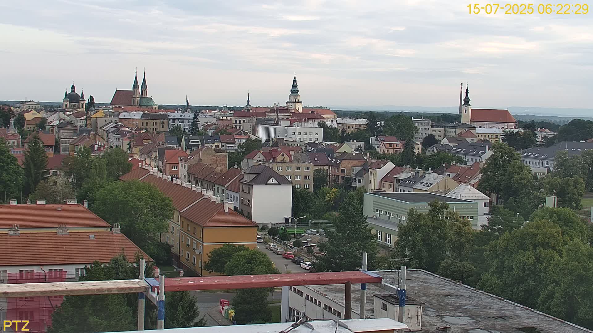 Kroměříž  PTZ Rotary Panaromic Skyline Live Cam - Kromeriz, Zlin, Czechia
