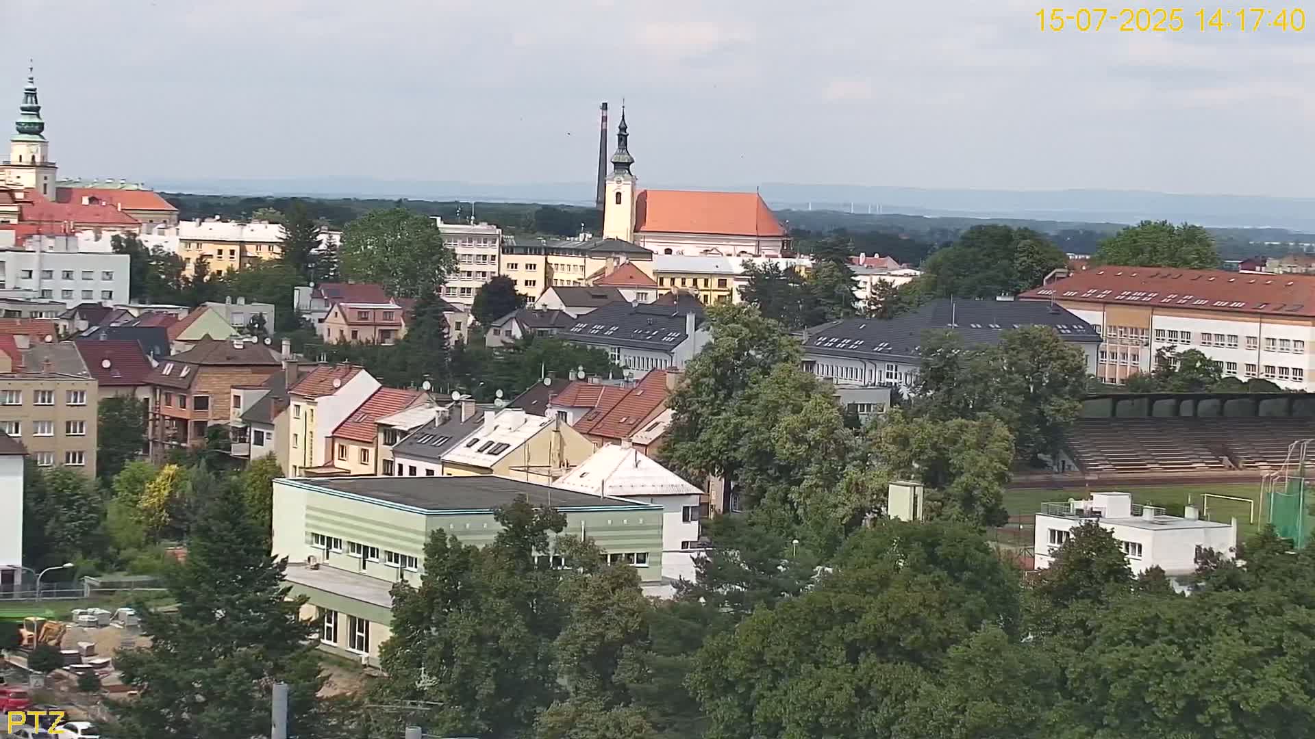 Kroměříž  PTZ Rotary Panaromic Skyline Live Cam - Kromeriz, Zlin, Czechia