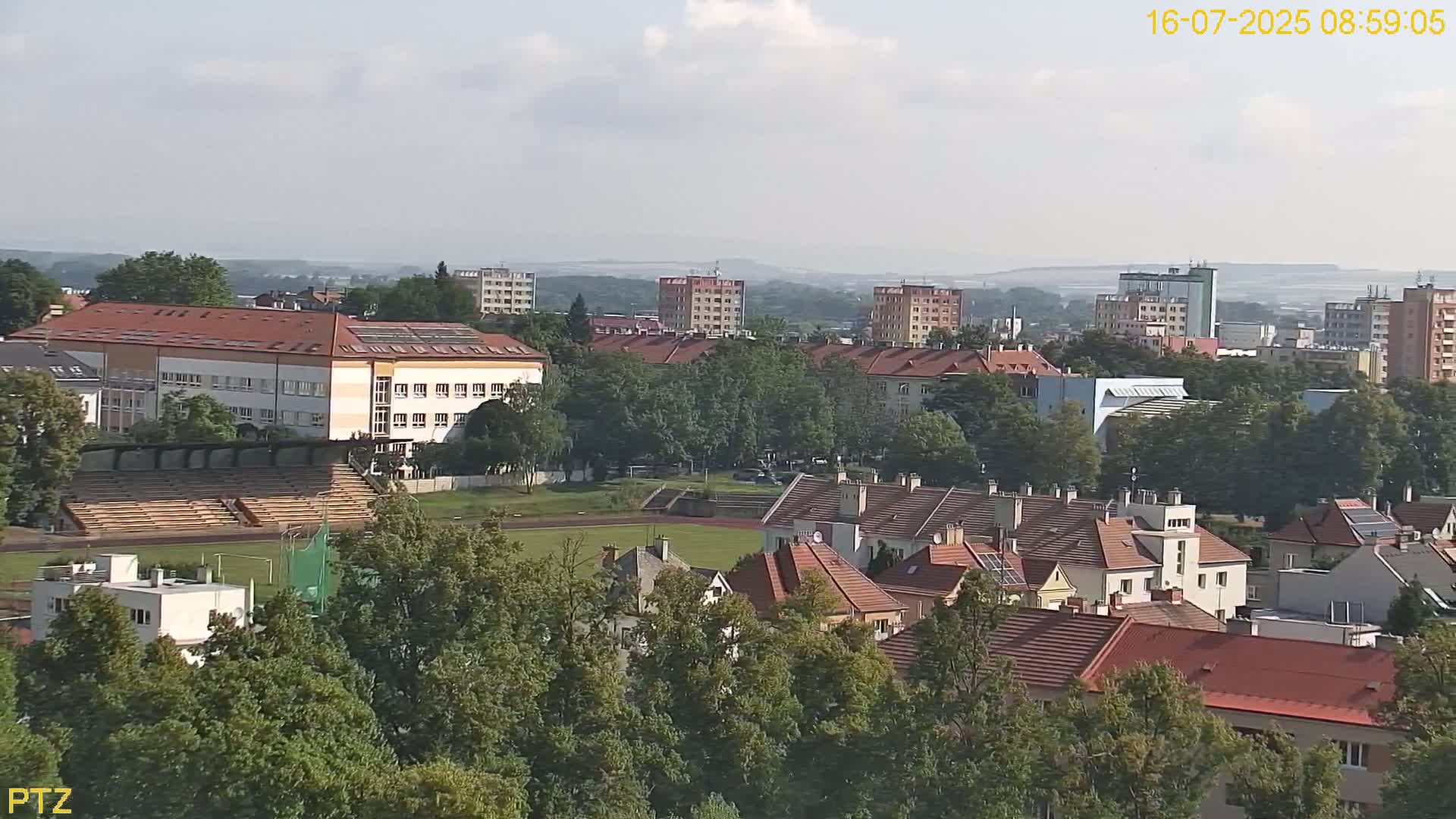 Kroměříž  PTZ Rotary Panaromic Skyline Live Cam - Kromeriz, Zlin, Czechia