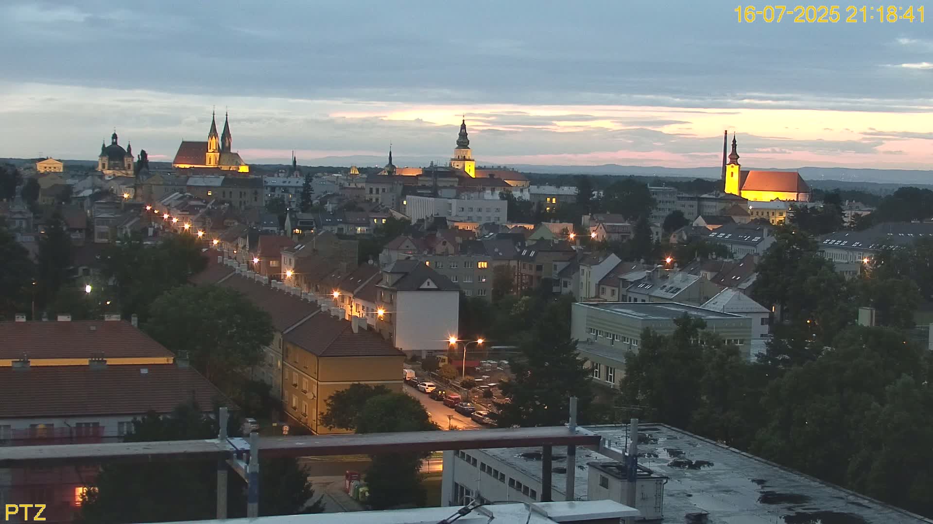 Kroměříž  PTZ Rotary Panaromic Skyline Live Cam - Kromeriz, Zlin, Czechia