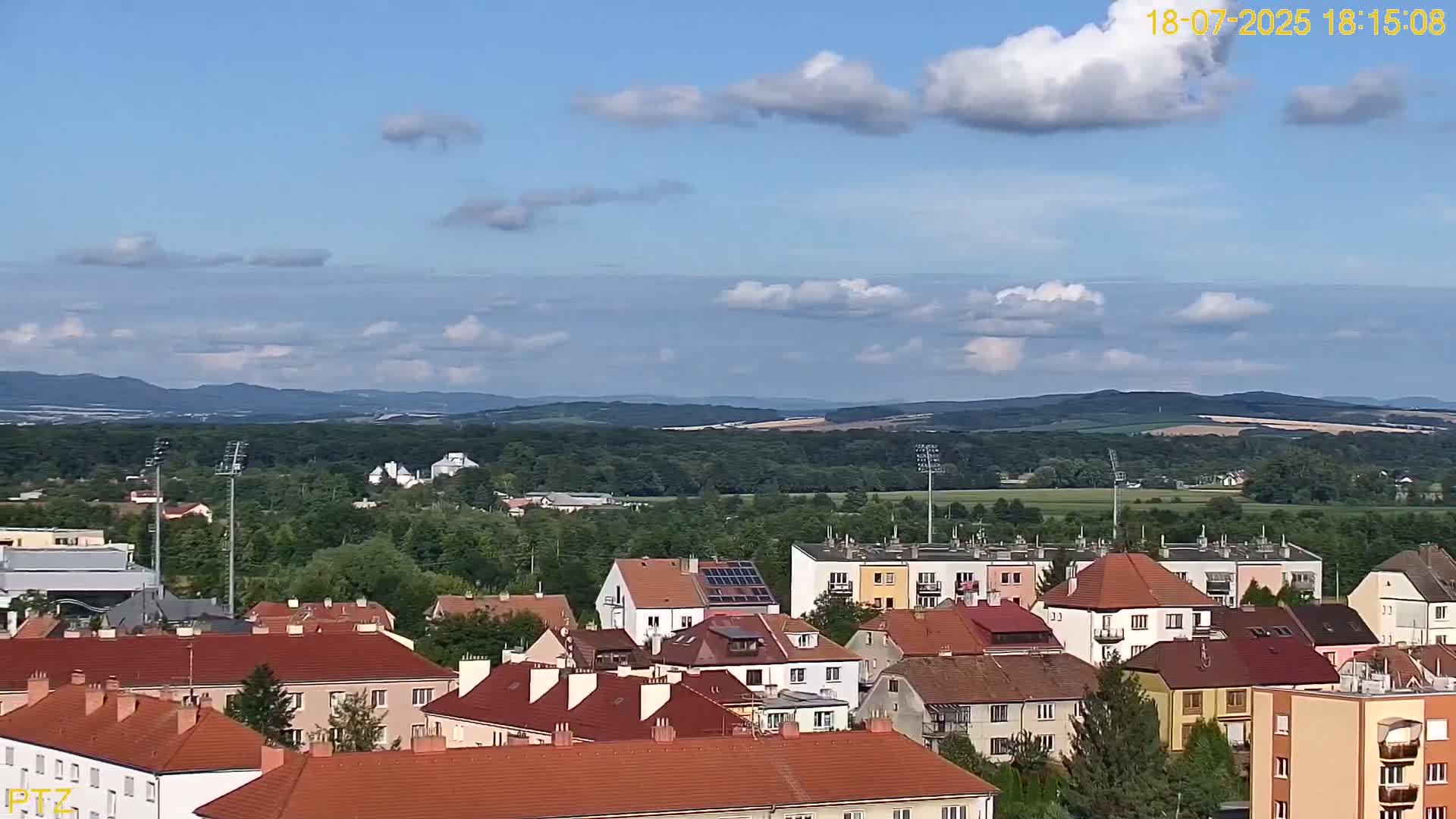 Kroměříž  PTZ Rotary Panaromic Skyline Live Cam - Kromeriz, Zlin, Czechia