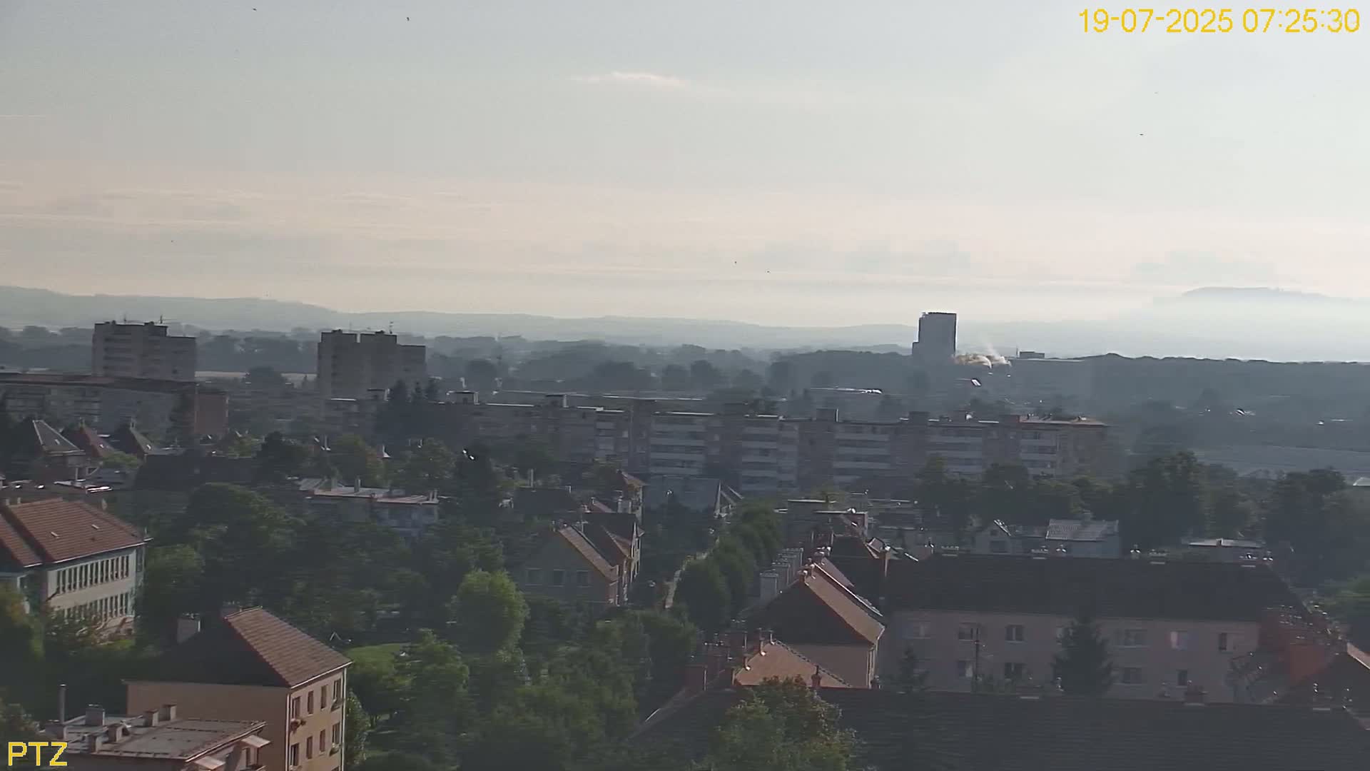 Kroměříž  PTZ Rotary Panaromic Skyline Live Cam - Kromeriz, Zlin, Czechia