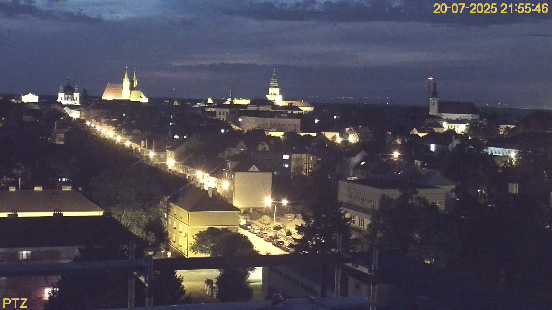 Kroměříž  PTZ Rotary Panaromic Skyline Live Cam - Kromeriz, Zlin, Czechia