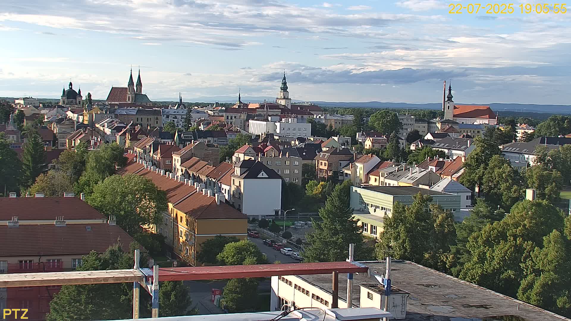 Kroměříž  PTZ Rotary Panaromic Skyline Live Cam - Kromeriz, Zlin, Czechia