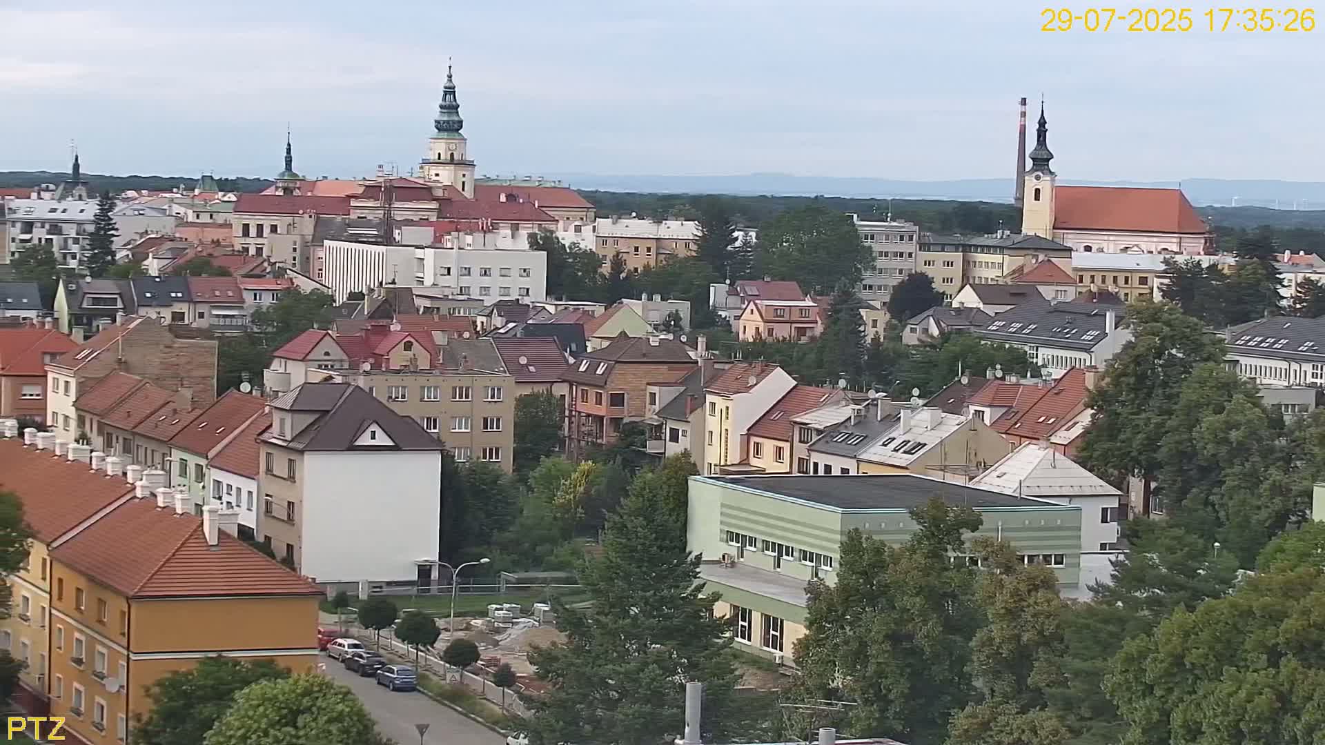 Kroměříž  PTZ Rotary Panaromic Skyline Live Cam - Kromeriz, Zlin, Czechia