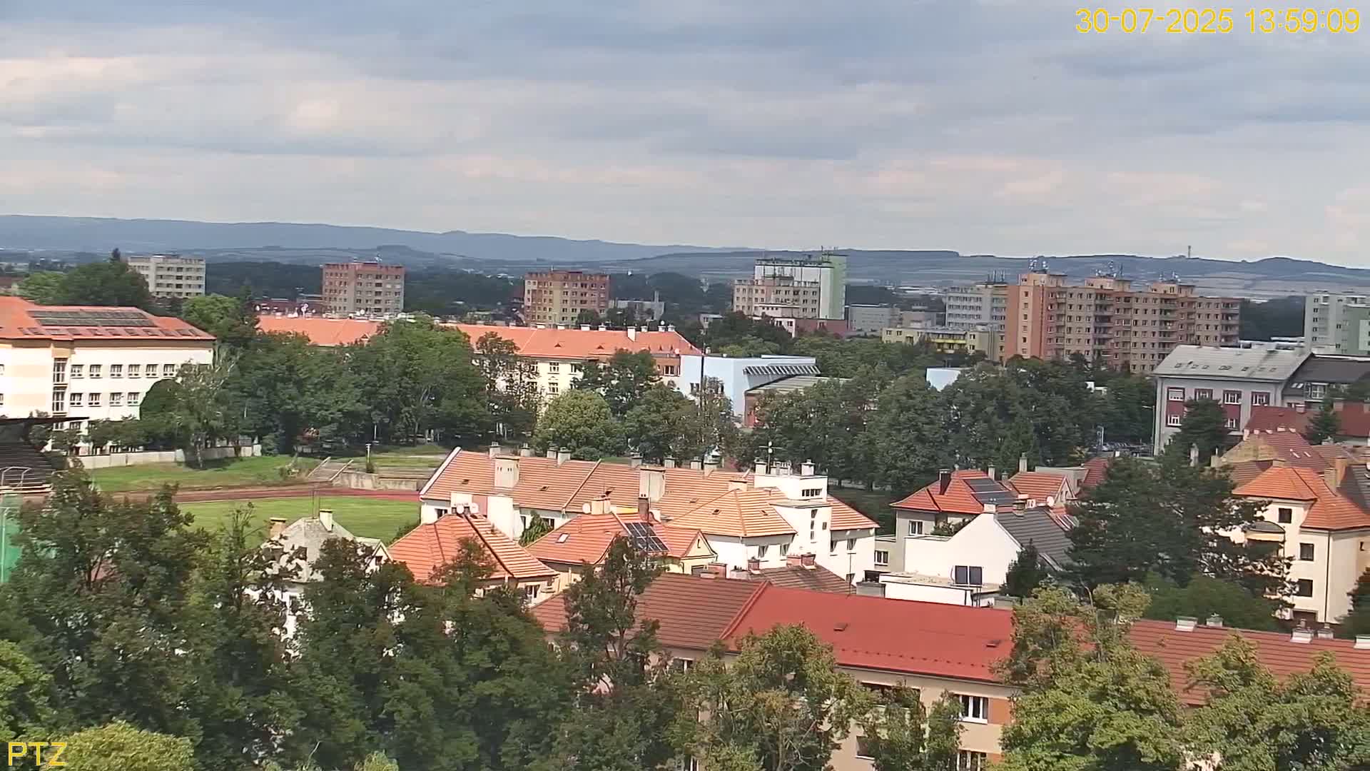 Kroměříž  PTZ Rotary Panaromic Skyline Live Cam - Kromeriz, Zlin, Czechia