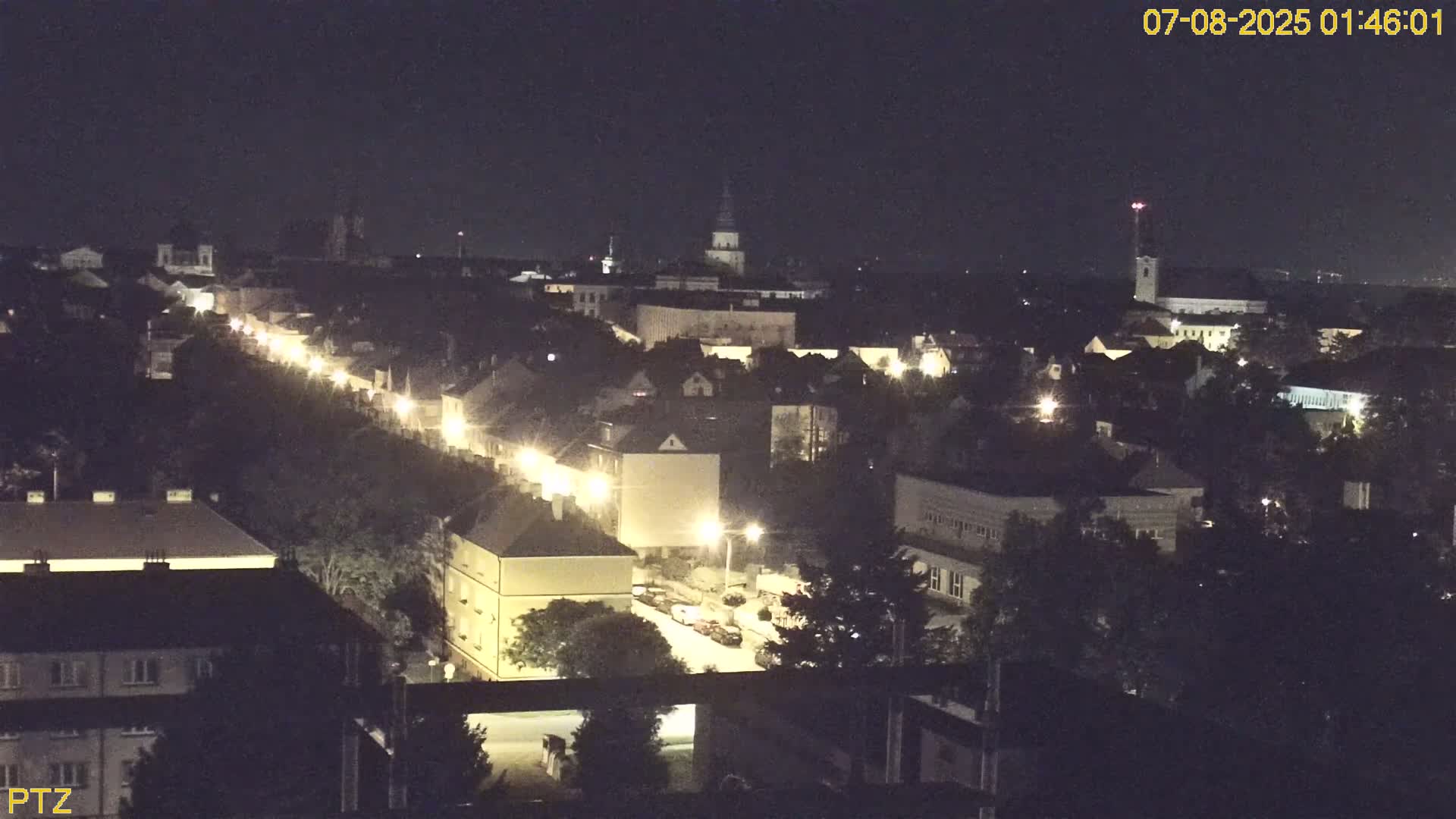 Kroměříž  PTZ Rotary Panaromic Skyline Live Cam - Kromeriz, Zlin, Czechia