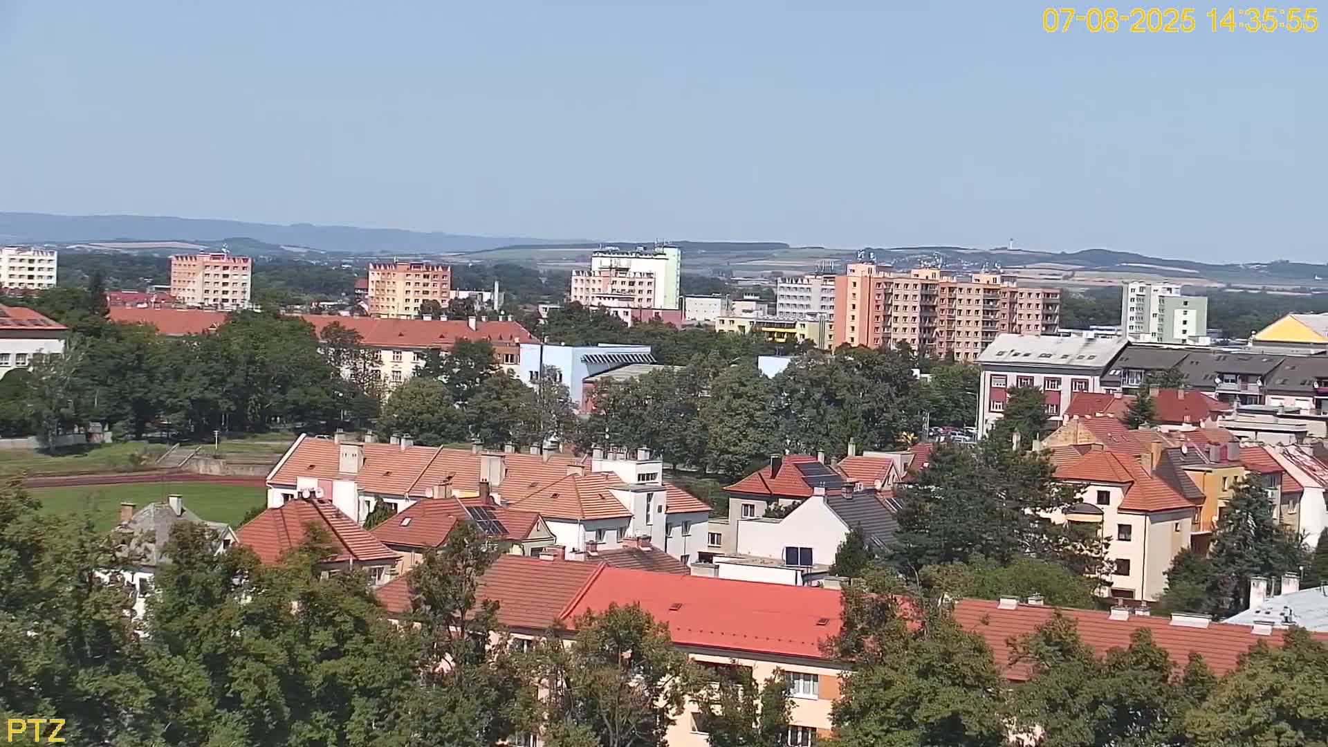 Kroměříž  PTZ Rotary Panaromic Skyline Live Cam - Kromeriz, Zlin, Czechia