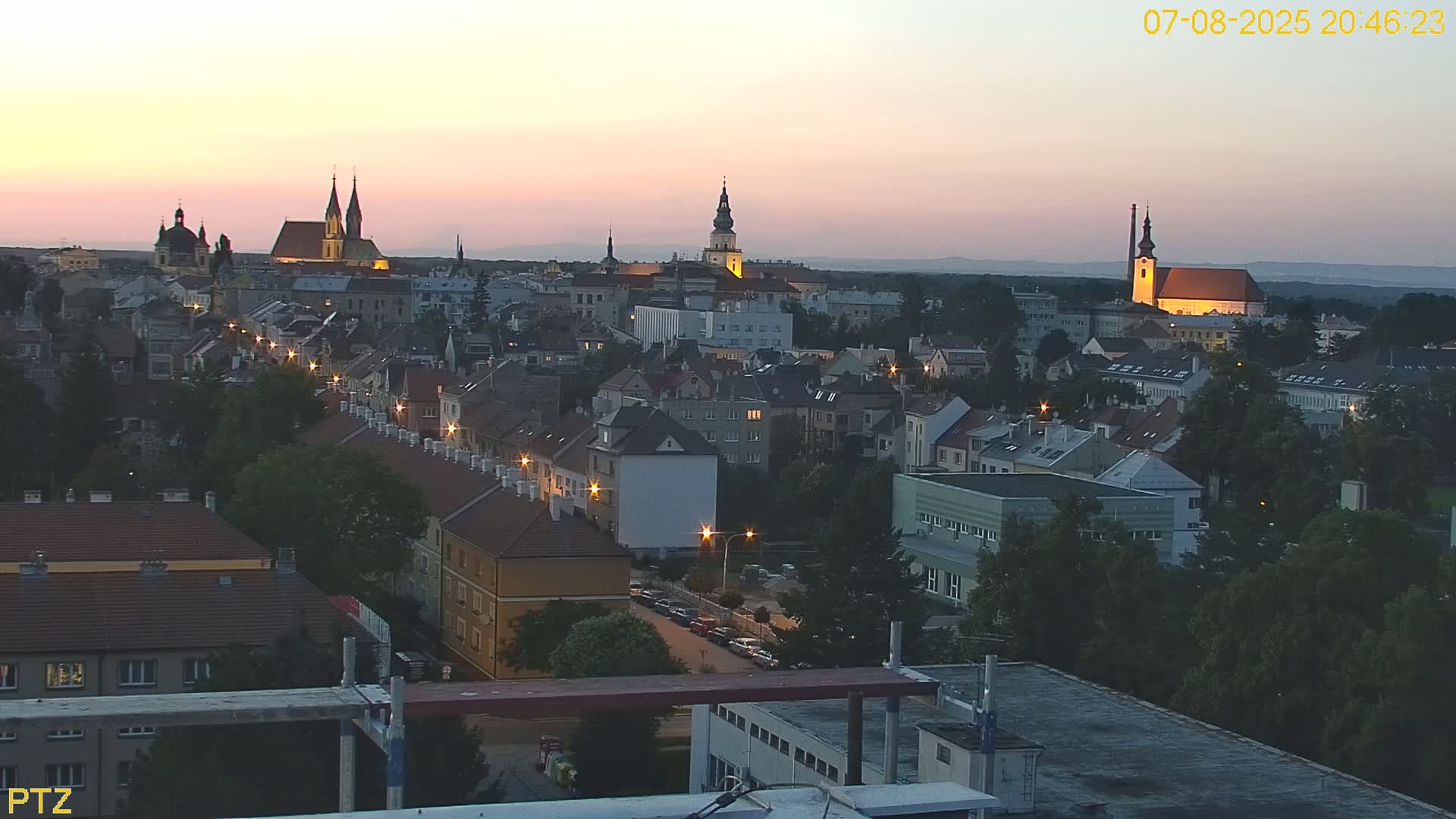 Kroměříž  PTZ Rotary Panaromic Skyline Live Cam - Kromeriz, Zlin, Czechia
