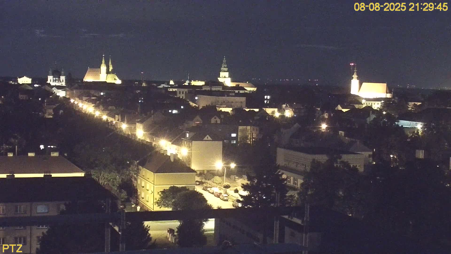 Kroměříž  PTZ Rotary Panaromic Skyline Live Cam - Kromeriz, Zlin, Czechia