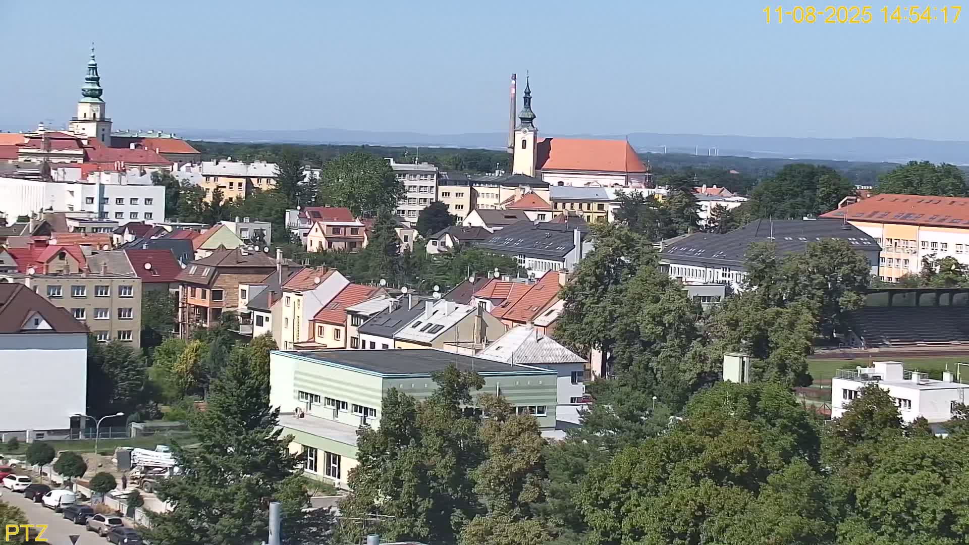 Kroměříž  PTZ Rotary Panaromic Skyline Live Cam - Kromeriz, Zlin, Czechia