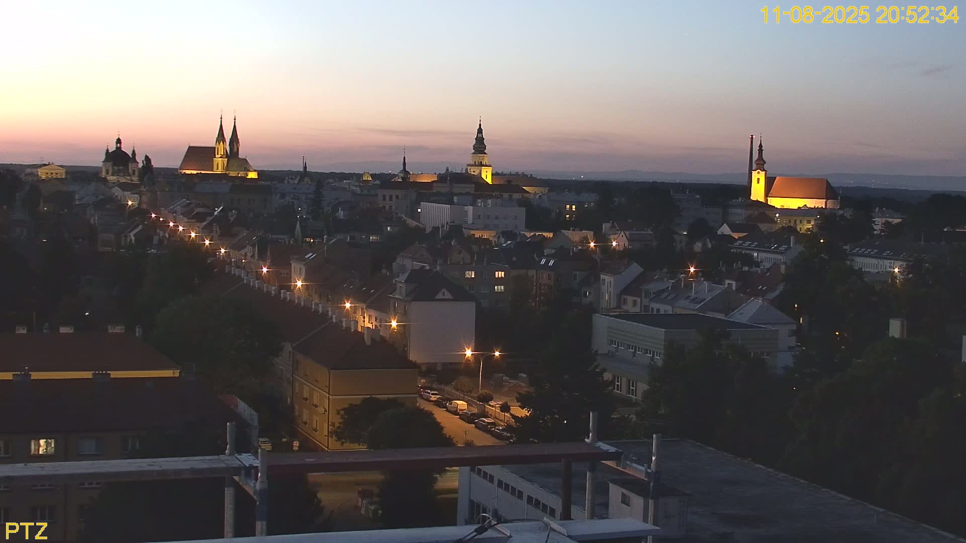 Kroměříž  PTZ Rotary Panaromic Skyline Live Cam - Kromeriz, Zlin, Czechia