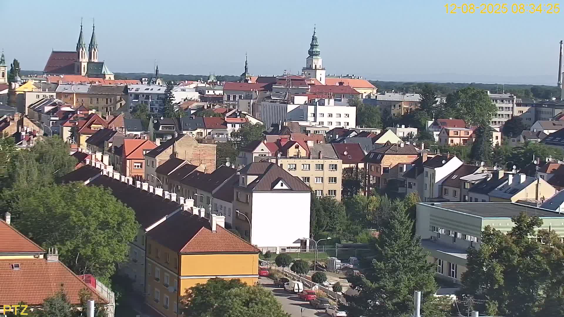 Kroměříž  PTZ Rotary Panaromic Skyline Live Cam - Kromeriz, Zlin, Czechia